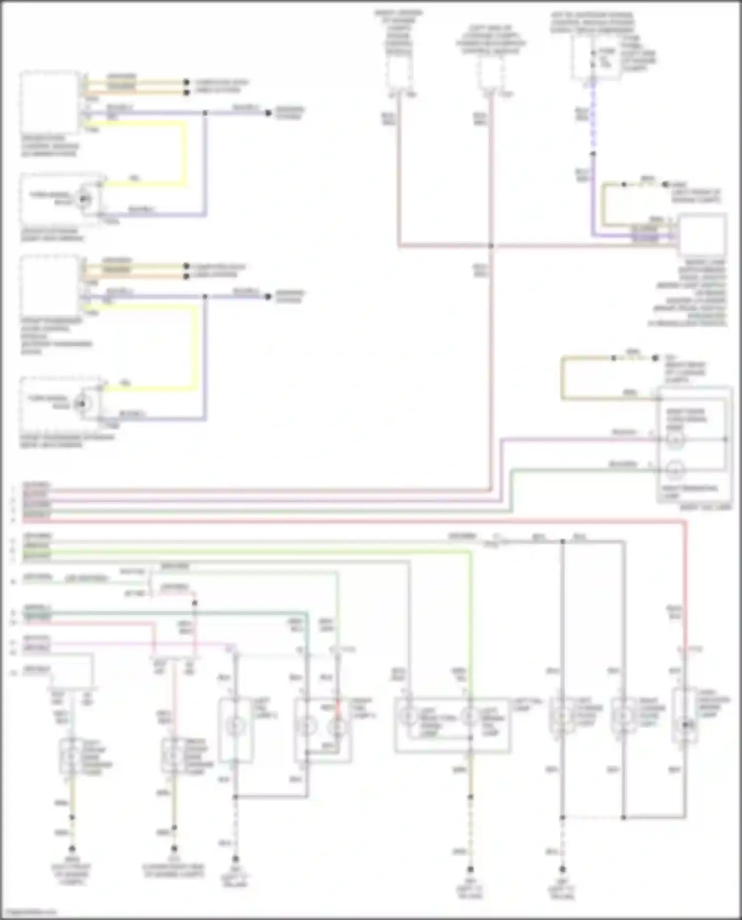 Wiring diagram right front side marker lamp for Volkswagen Tiguan I facelift (2011-2019) (1 of 1)