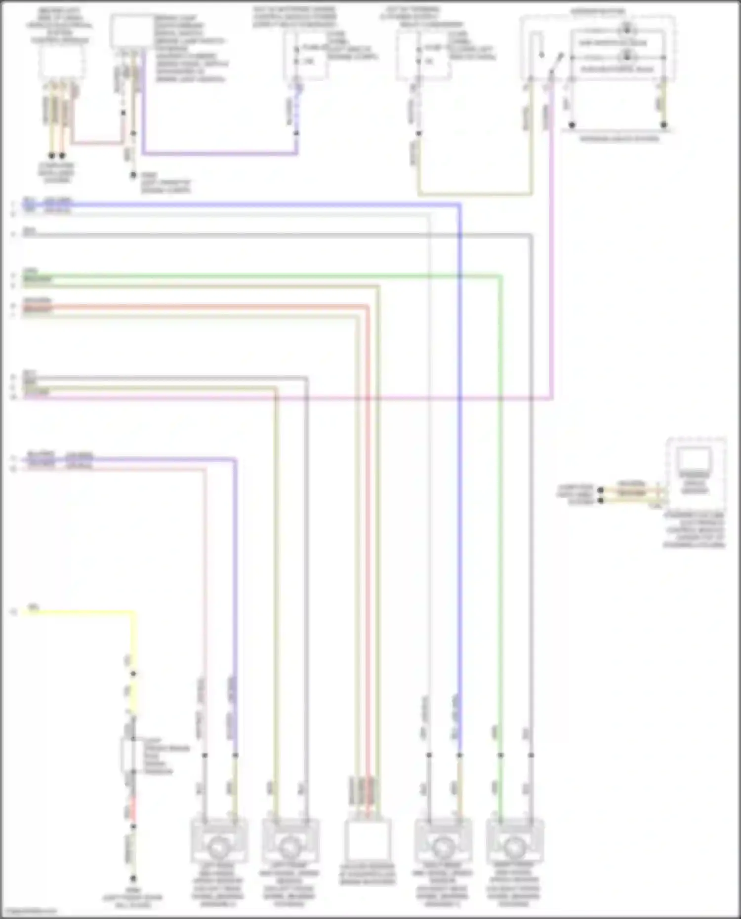 Wiring diagram steering angle sensor for Volkswagen Tiguan I facelift (2011-2019) (1 of 4)