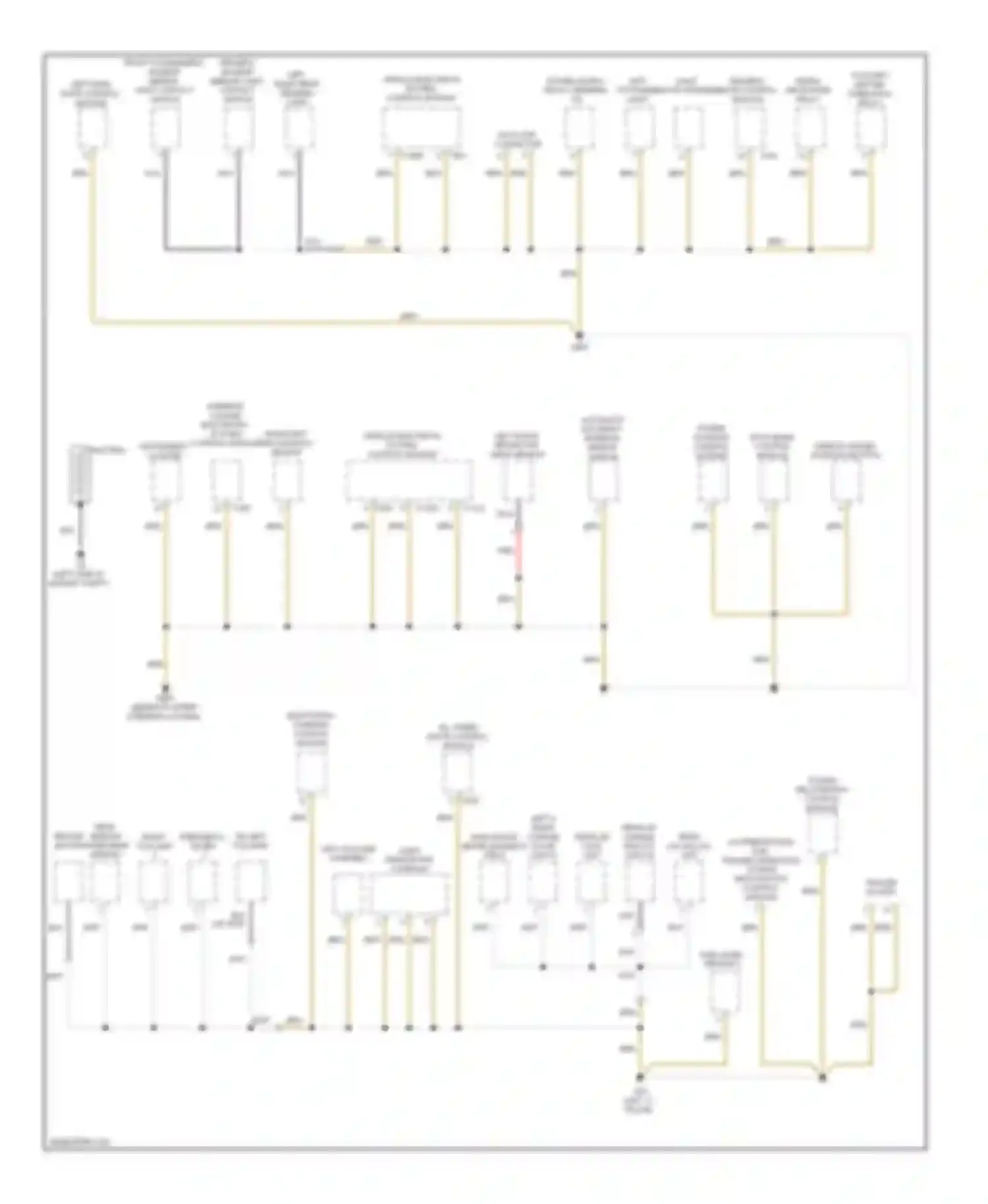 Tiguan Volkswagen I (2007-2011): Ground distribution circuit (1 of 4)