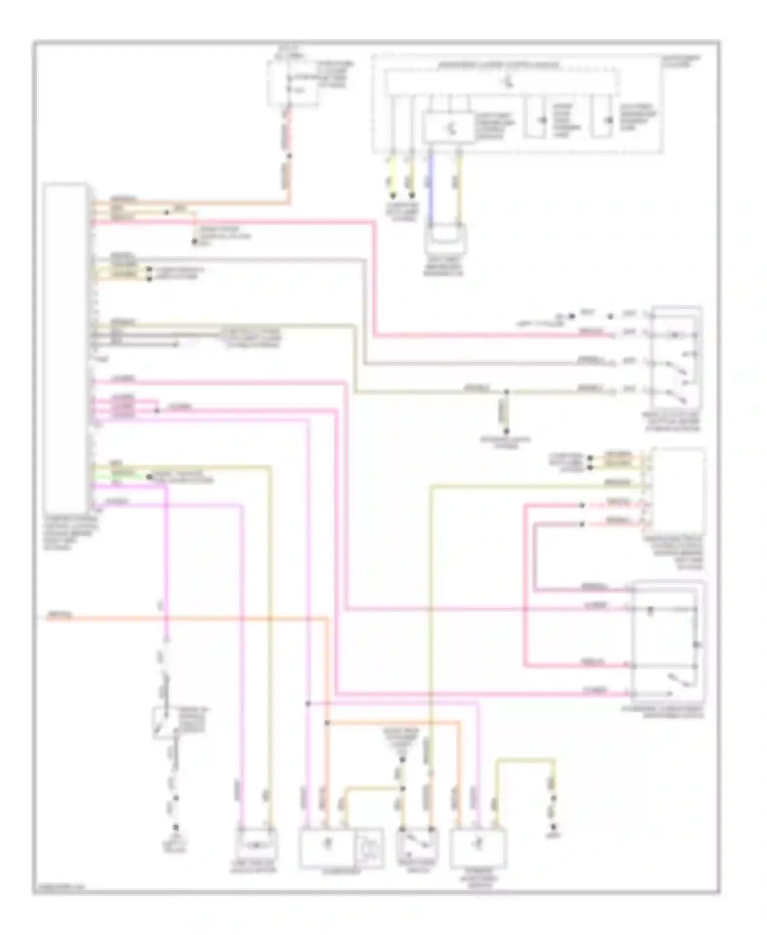 Tiguan Volkswagen I (2007-2011): Power door locks circuit, late production (3 of 3)