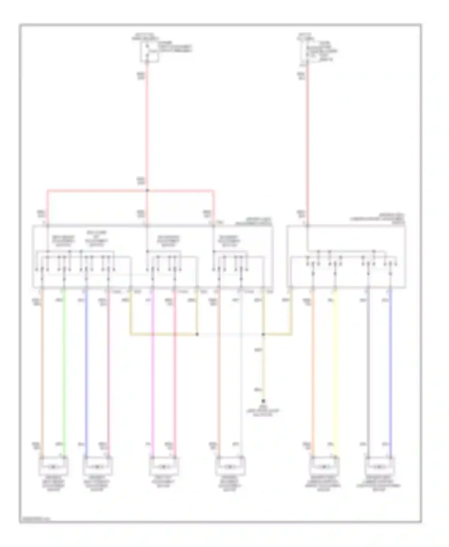 Wiring diagram backrest adjustment button for Volkswagen Tiguan I (2007-2011) (2 of 2)