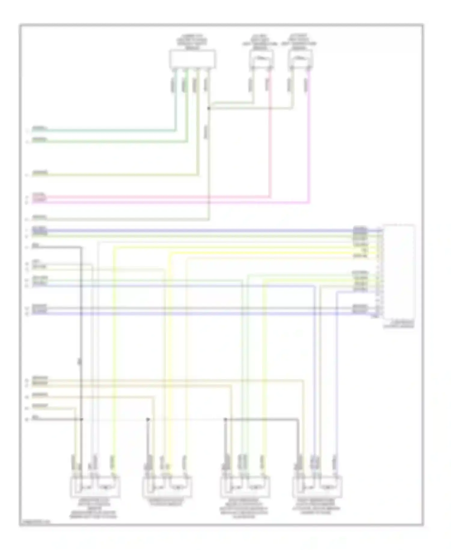 Wiring diagram center flap motor, position sensor for Volkswagen Tiguan I (2007-2011) (1 of 1)