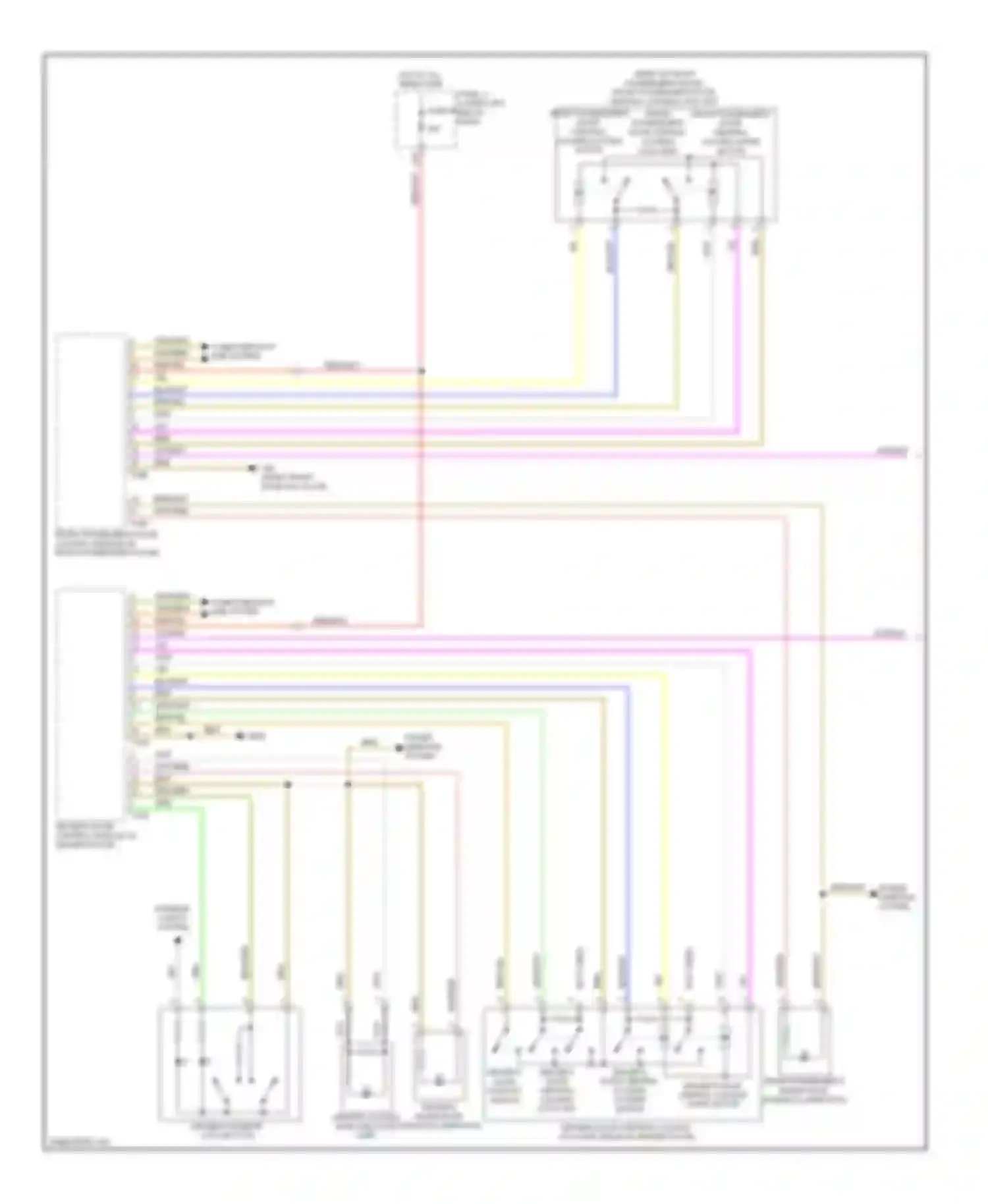 Wiring diagram central locking safe indicator lamp for Volkswagen Tiguan I (2007-2011) (1 of 2)