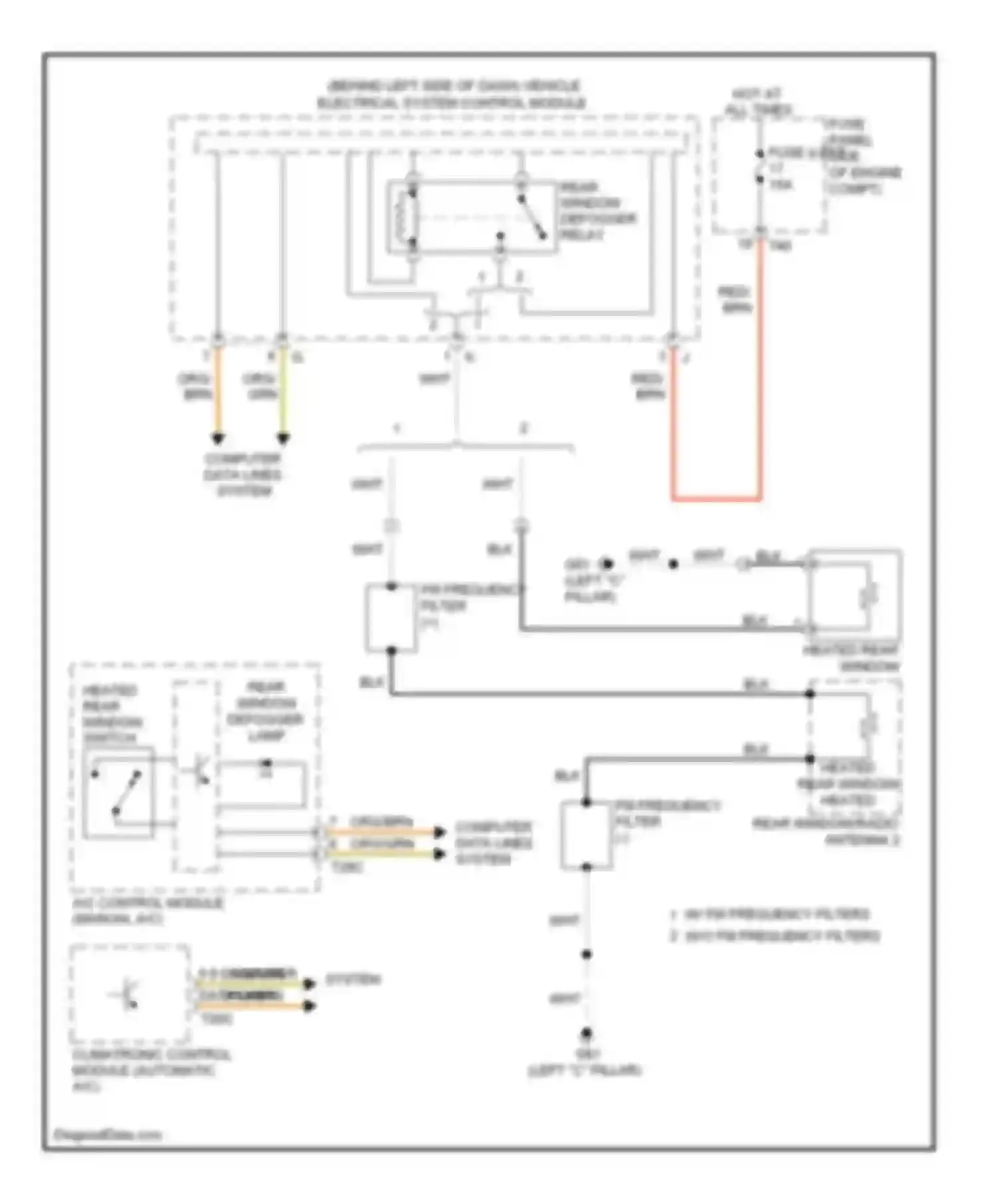 Wiring diagram computer data lines system for Volkswagen Tiguan I (2007-2011) (18 of 82)