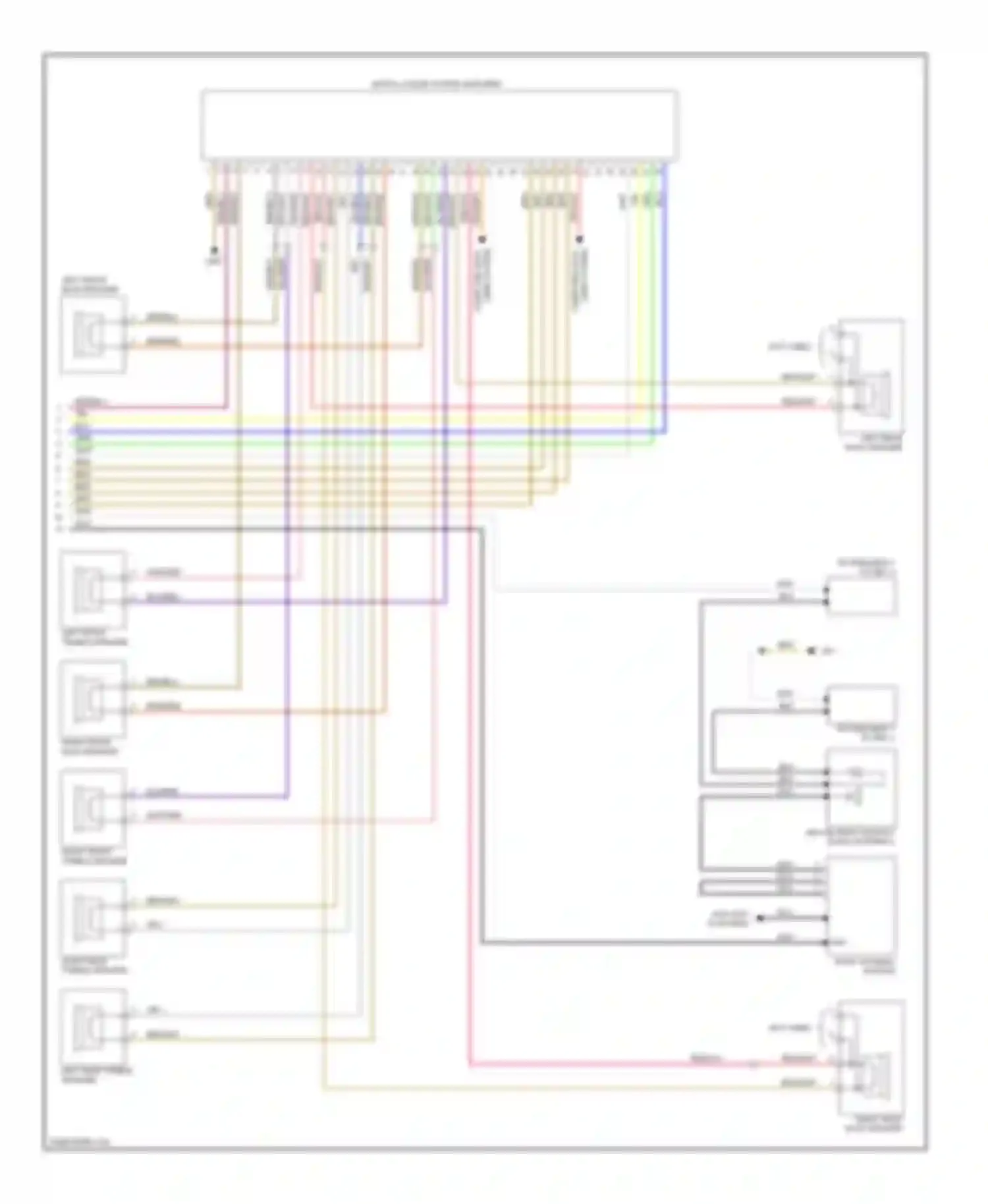 Wiring diagram digital sound system amplifier for Volkswagen Tiguan I (2007-2011) (3 of 3)