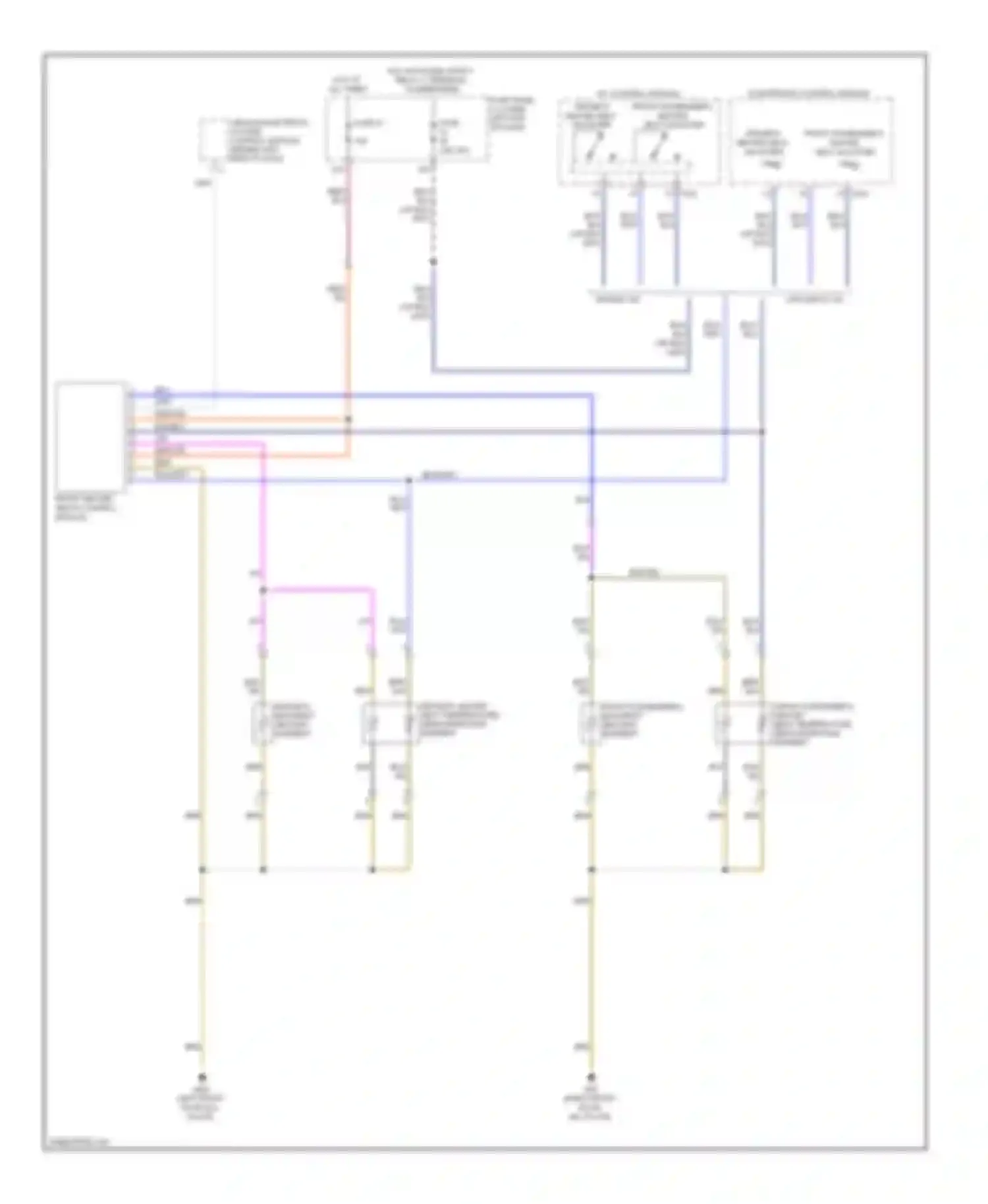 Wiring diagram driver's backrest heating element for Volkswagen Tiguan I (2007-2011) (2 of 2)