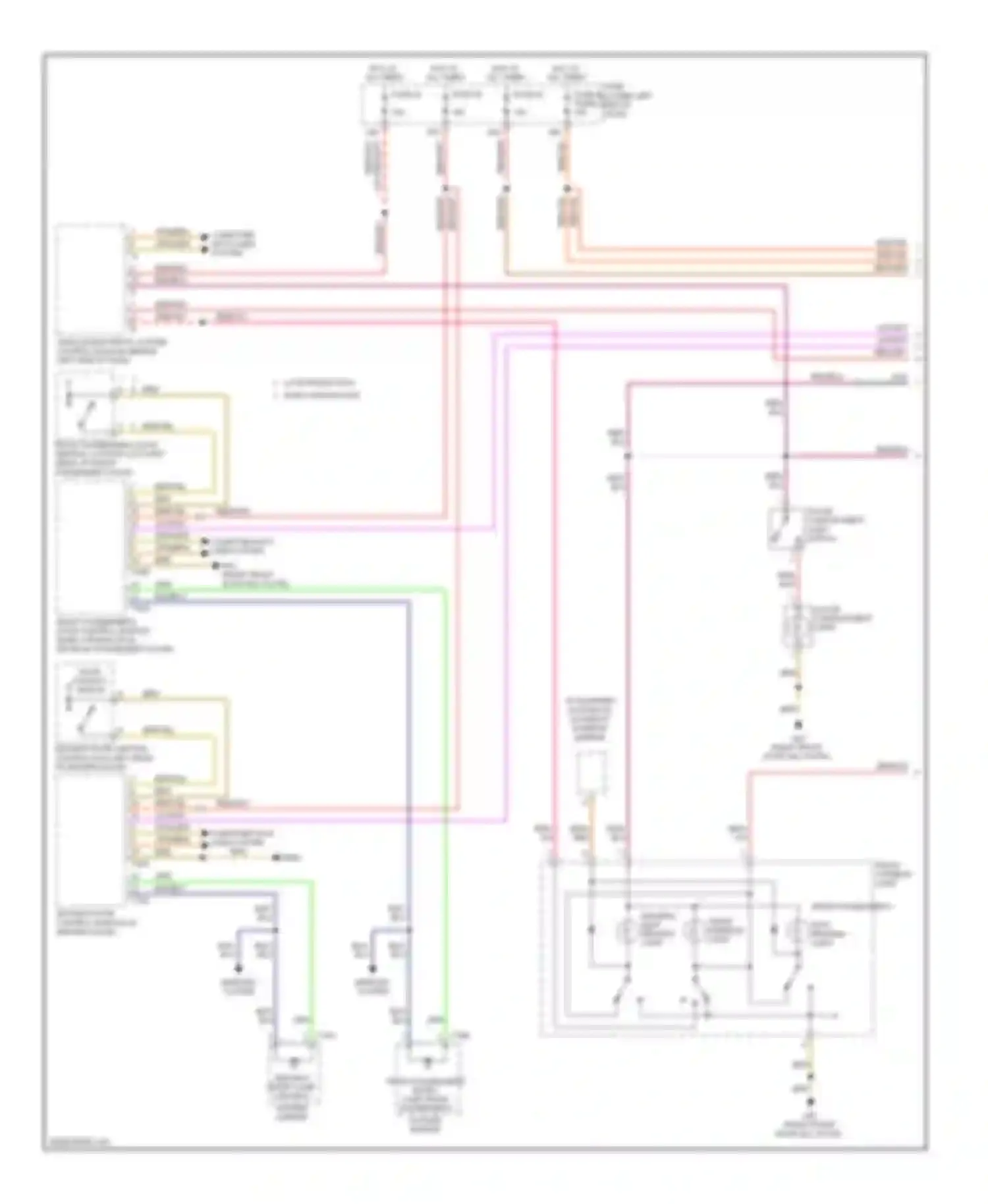 Wiring diagram driver's map/ reading light for Volkswagen Tiguan I (2007-2011) (1 of 1)
