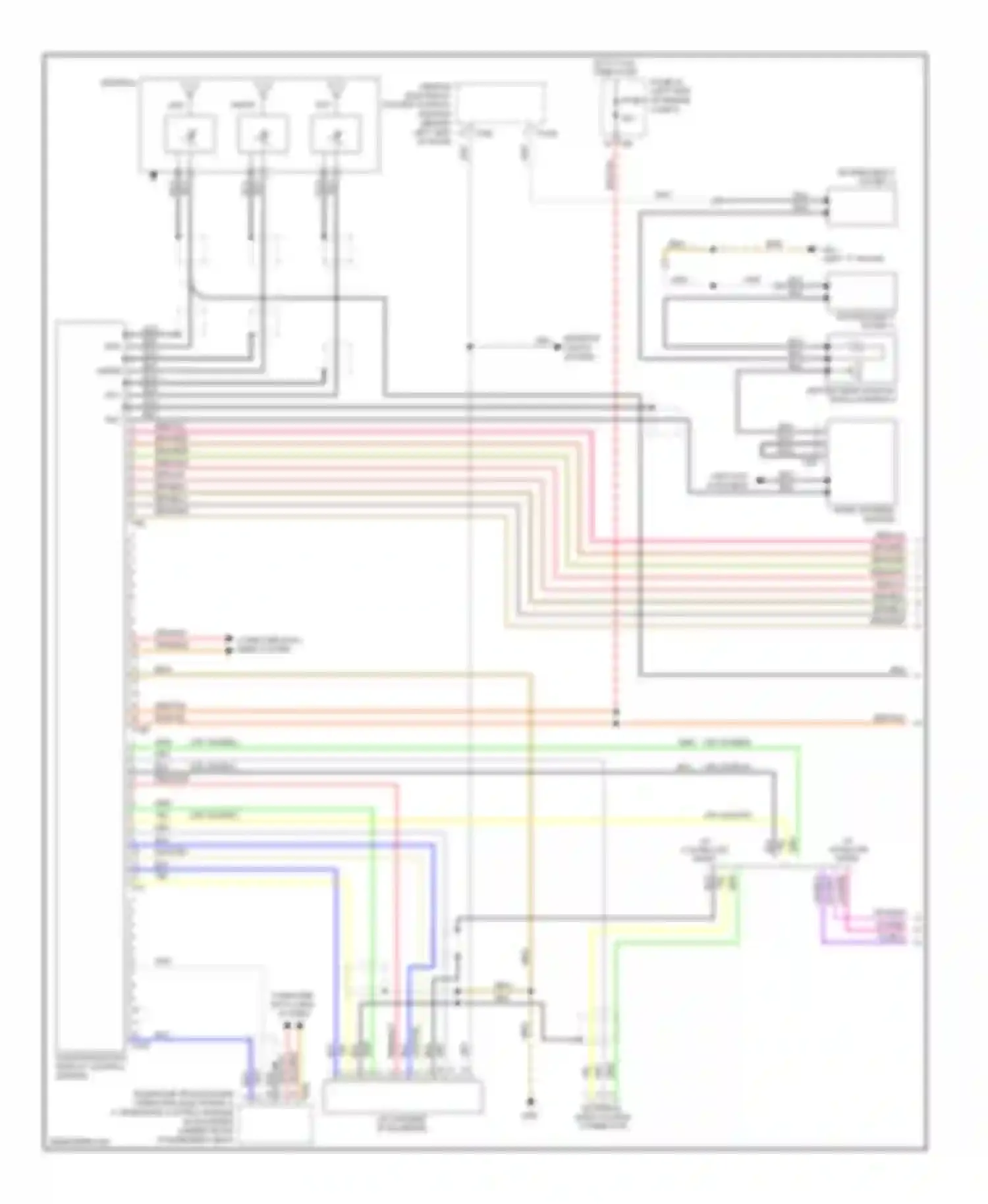Wiring diagram external audio source connector for Volkswagen Tiguan I (2007-2011) (2 of 4)