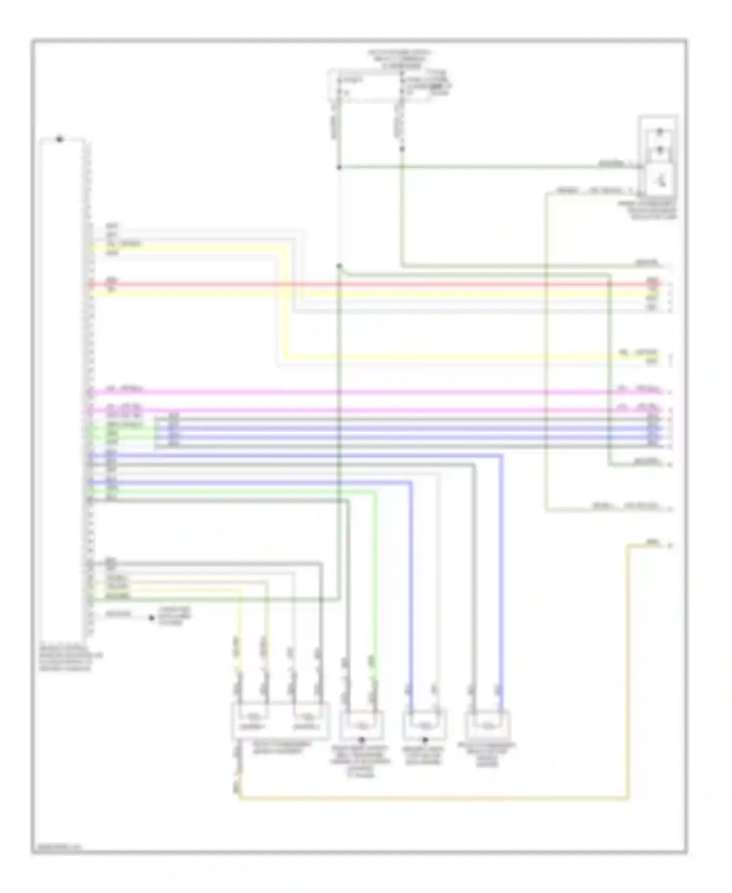 Wiring diagram front passenger's air bag disabled indicator lamp for Volkswagen Tiguan I (2007-2011) (1 of 1)