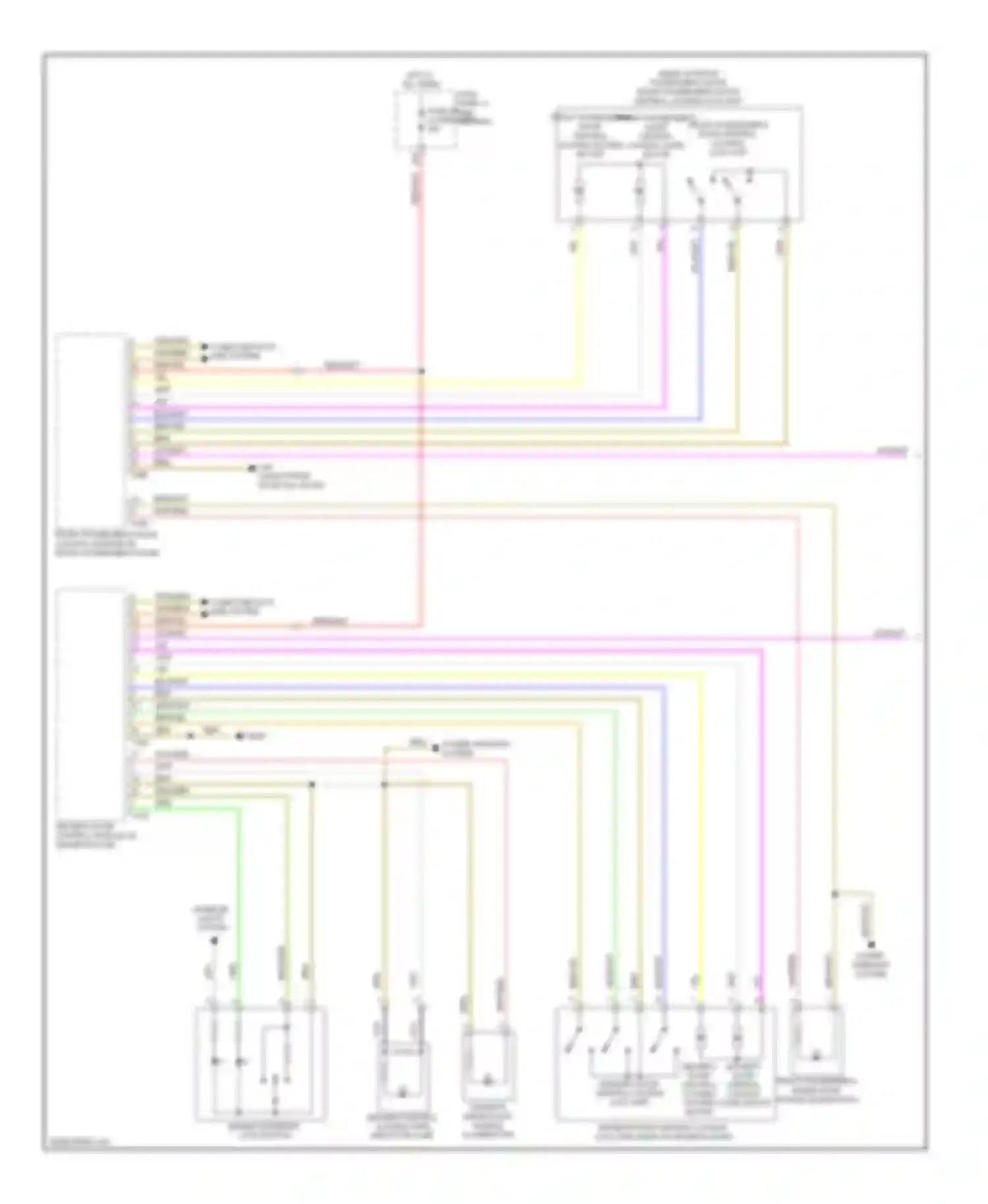 Wiring diagram front passenger's inside door handle illumination for Volkswagen Tiguan I (2007-2011) (2 of 5)