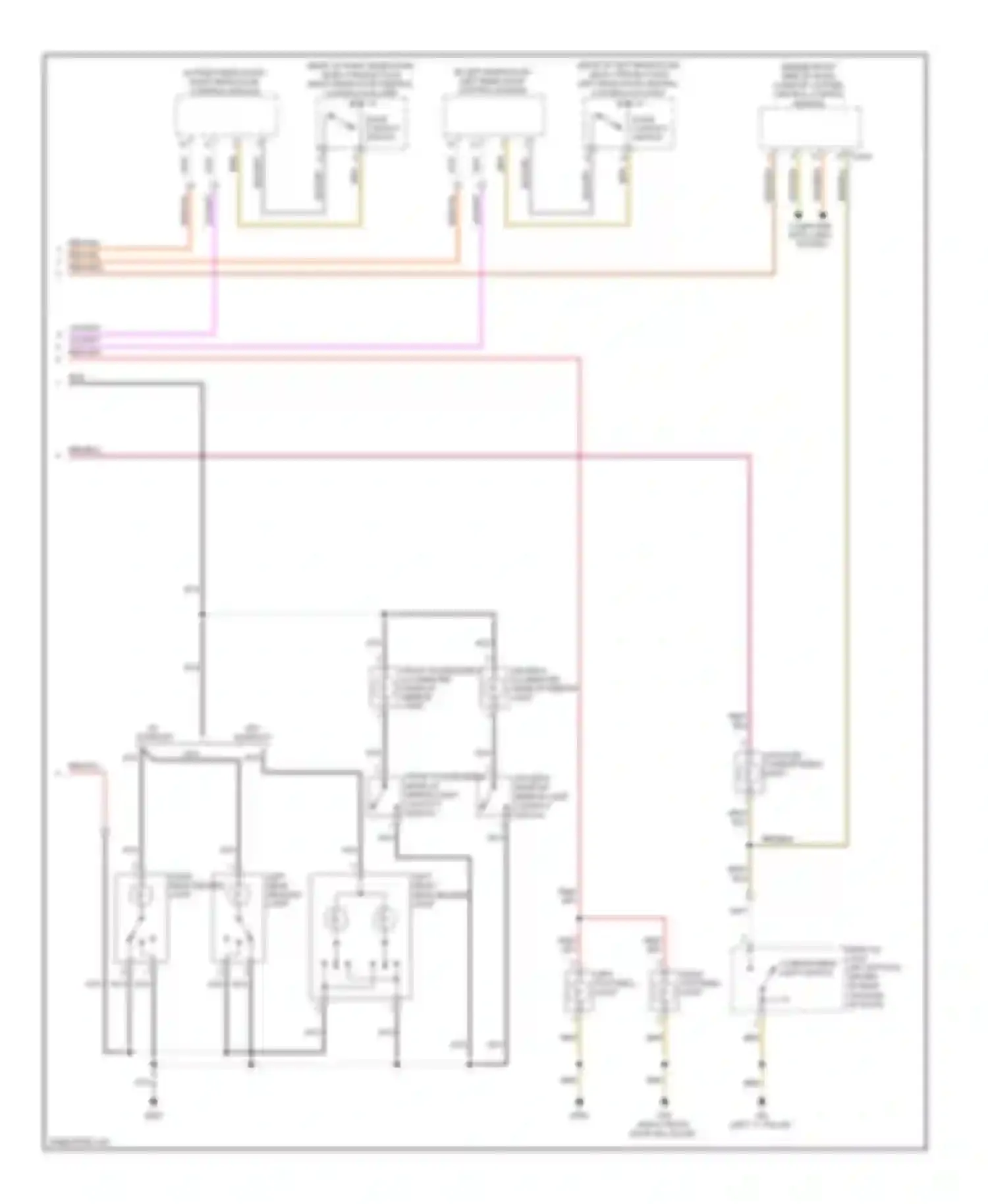 Wiring diagram front passenger's make-up mirror light contact switch for Volkswagen Tiguan I (2007-2011) (1 of 1)