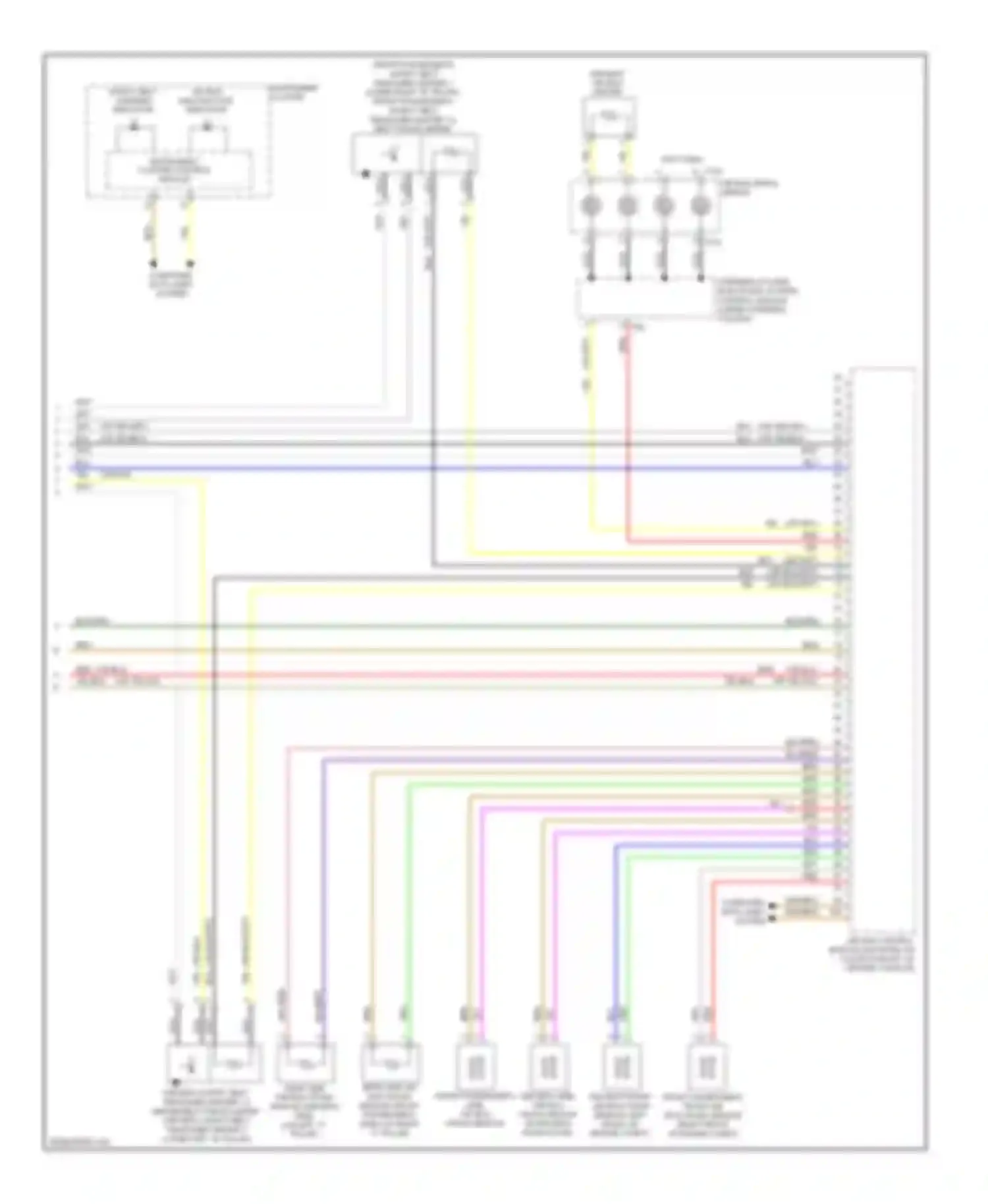 Wiring diagram front passenger's side air bag crash sensor for Volkswagen Tiguan I (2007-2011) (1 of 1)