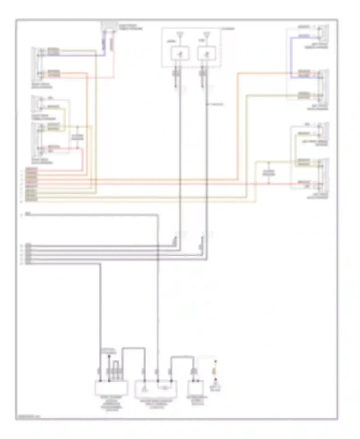 Wiring diagram left front treble speaker for Volkswagen Tiguan I (2007-2011) (6 of 17)