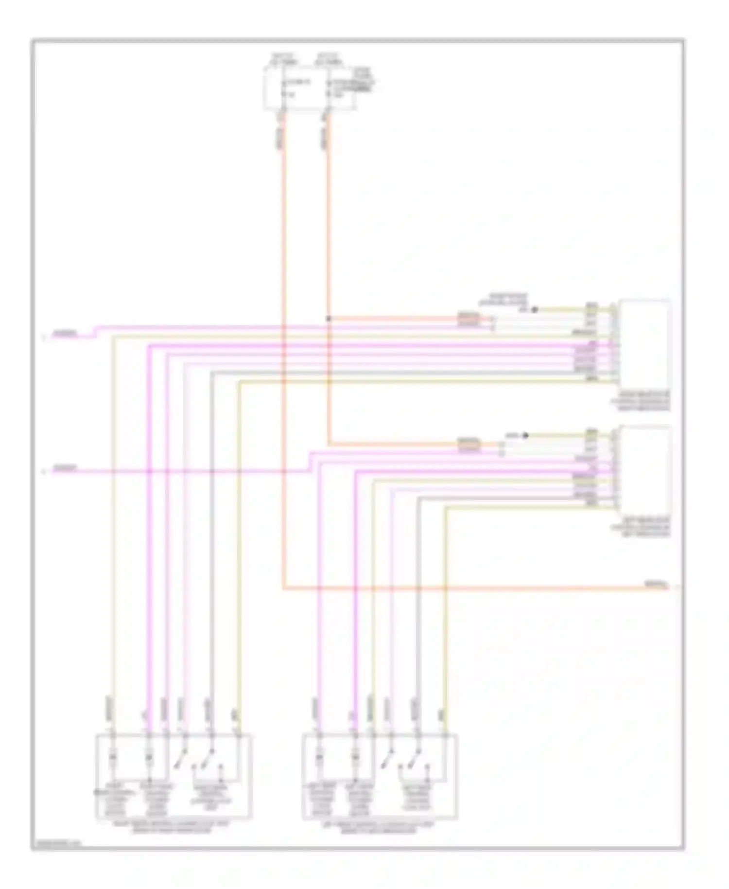 Wiring diagram left rear central locking lock unit for Volkswagen Tiguan I (2007-2011) (2 of 4)