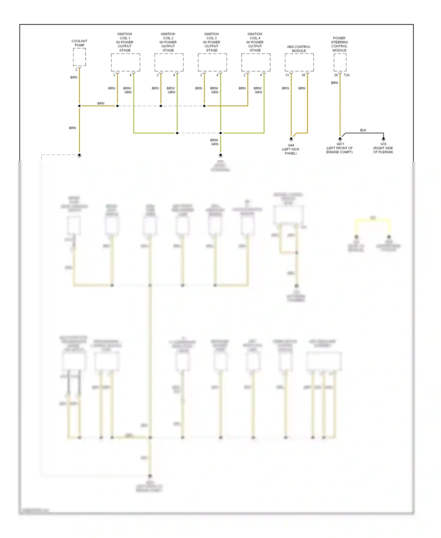Volkswagen Tiguan I (2007-2011) multi- function transmission range (tr) switch wiring diagram  (1 of 2)