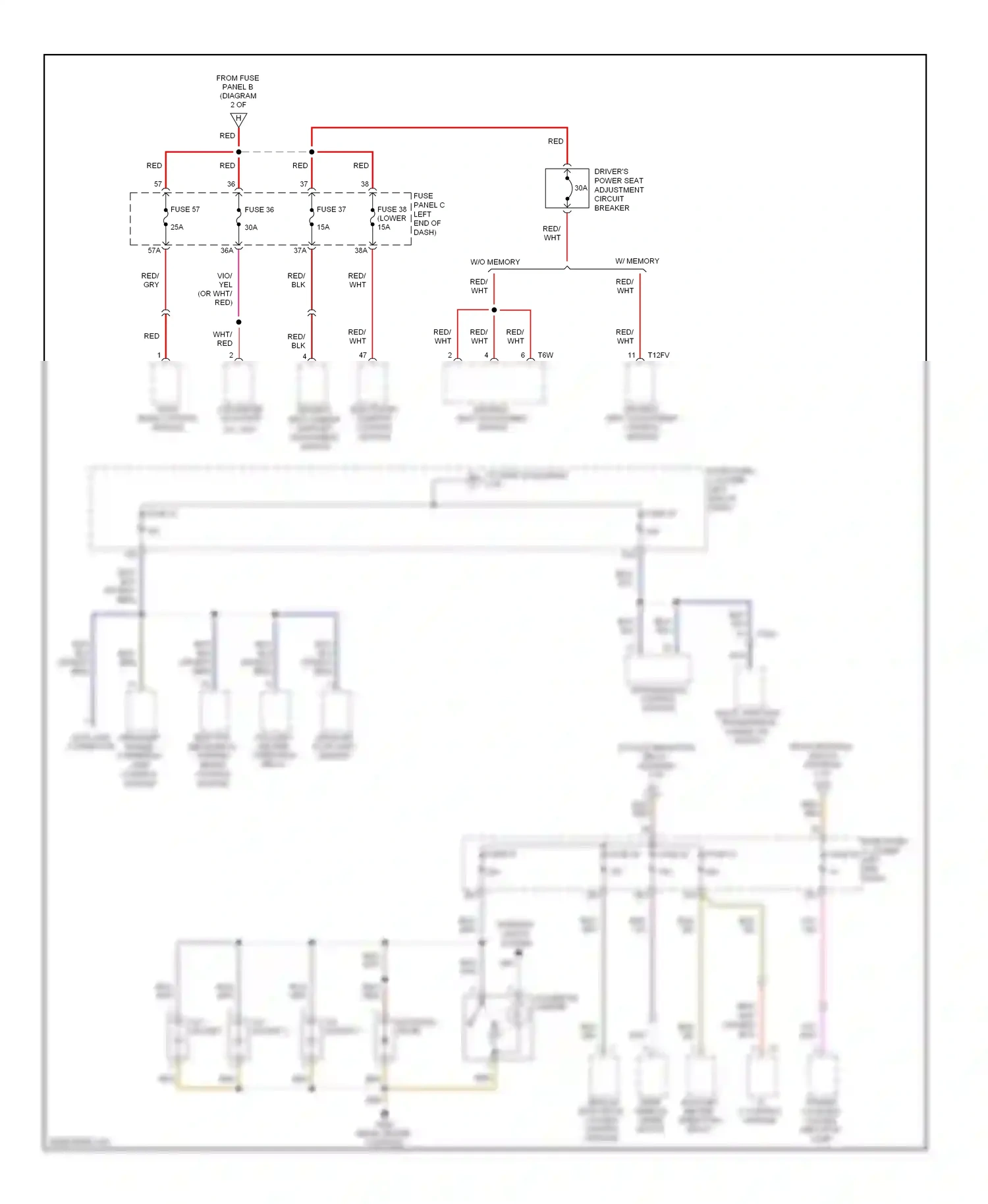 Volkswagen Tiguan I (2007-2011) multi- function transmission range (tr) switch wiring diagram  (2 of 2)