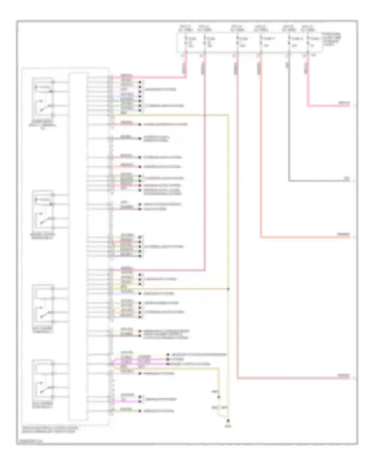 Wiring diagram power distribution system for Volkswagen Tiguan I (2007-2011) (1 of 2)