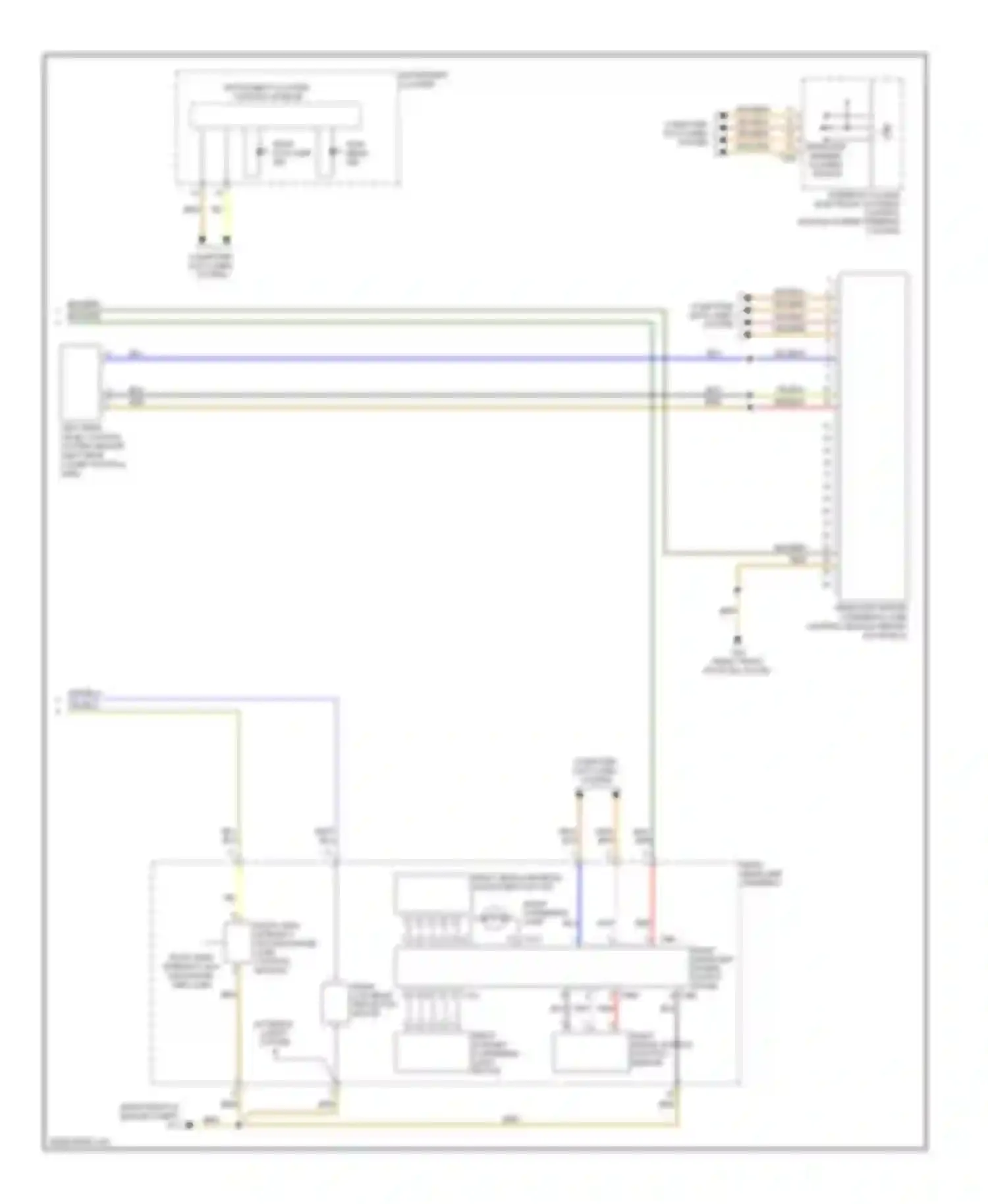 Wiring diagram right cornering lamp for Volkswagen Tiguan I (2007-2011) (1 of 1)