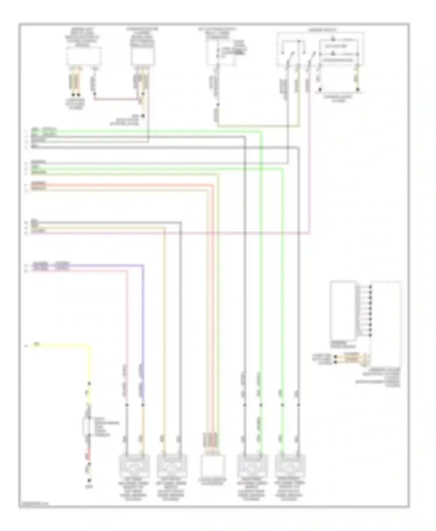 Wiring diagram right rear abs wheel speed sensor for Volkswagen Tiguan I (2007-2011) (1 of 1)