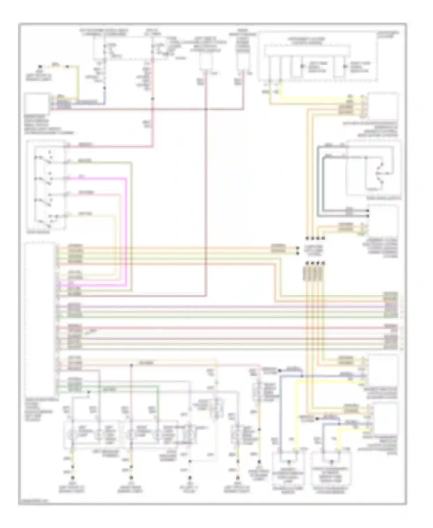 Wiring diagram right turn signal indicator for Volkswagen Tiguan I (2007-2011) (1 of 2)