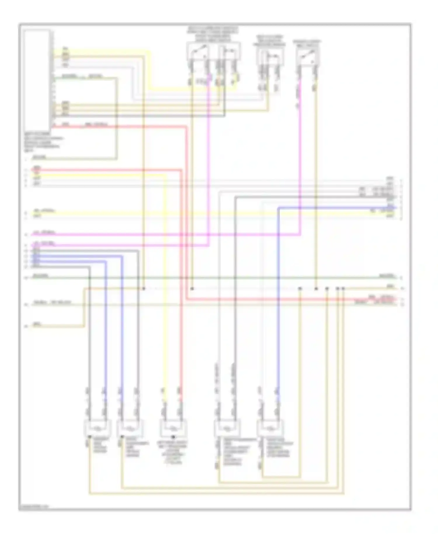 Wiring diagram seat occupied recognition pressure sensor for Volkswagen Tiguan I (2007-2011) (1 of 1)