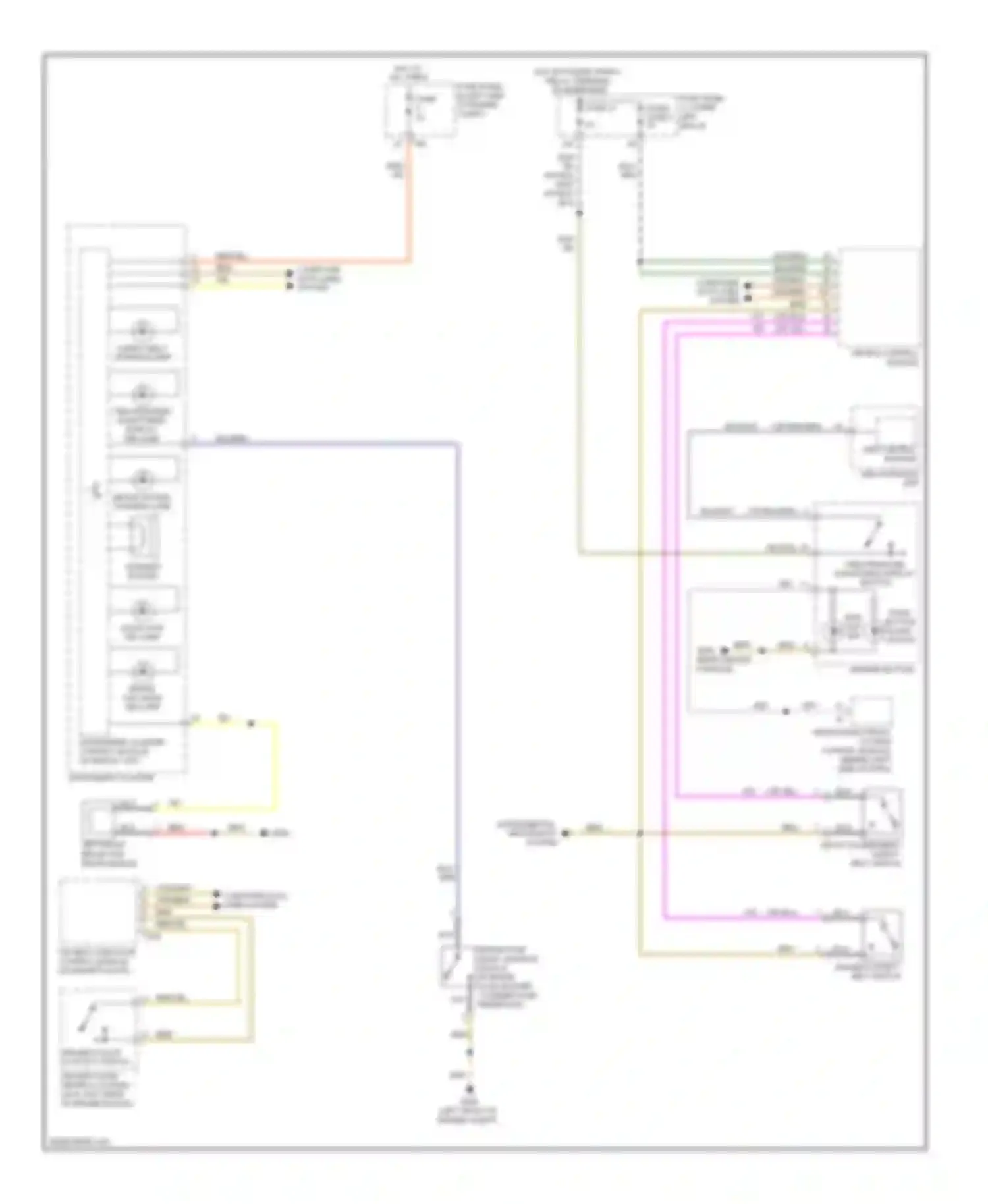 Wiring diagram tire pressure monitoring display ind lamp for Volkswagen Tiguan I (2007-2011) (1 of 1)