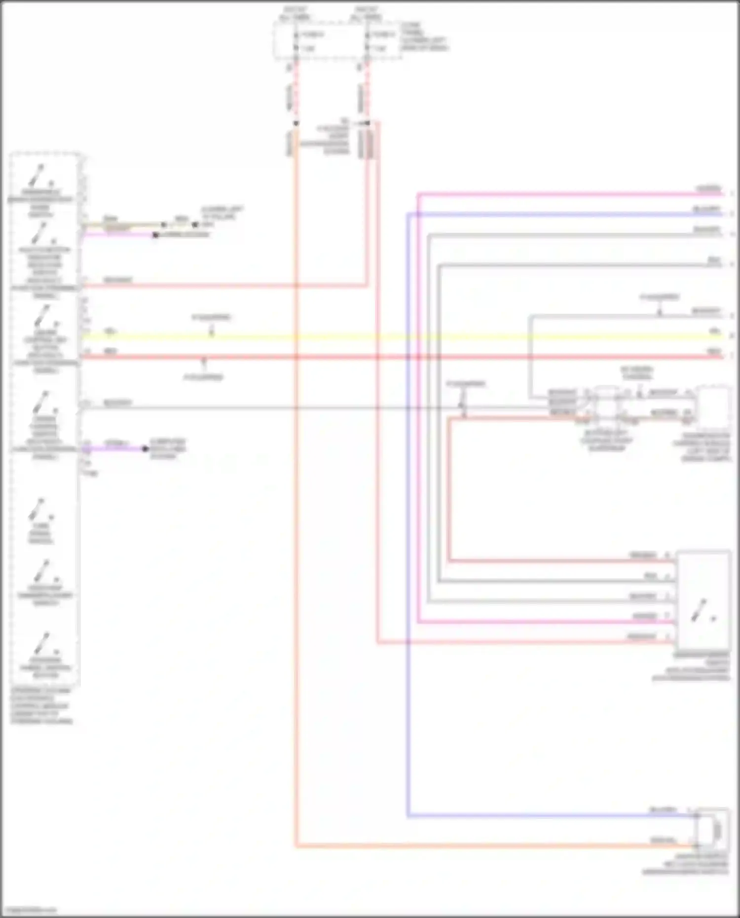 Tiguan Volkswagen II facelift (2020-2024): Steering column electronic systems control module circuit (1 of 3)