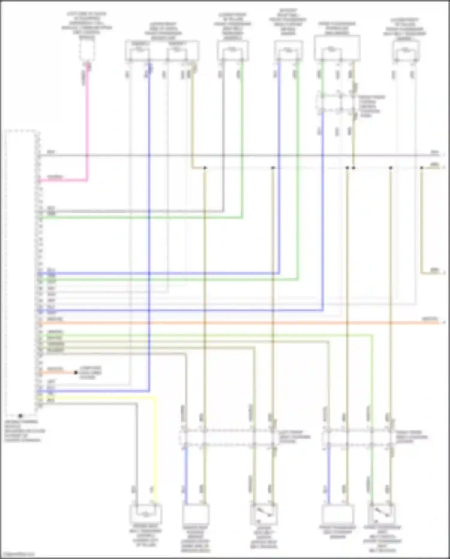Tiguan Volkswagen II facelift (2020-2024): Supplemental restraints circuit (1 of 3)