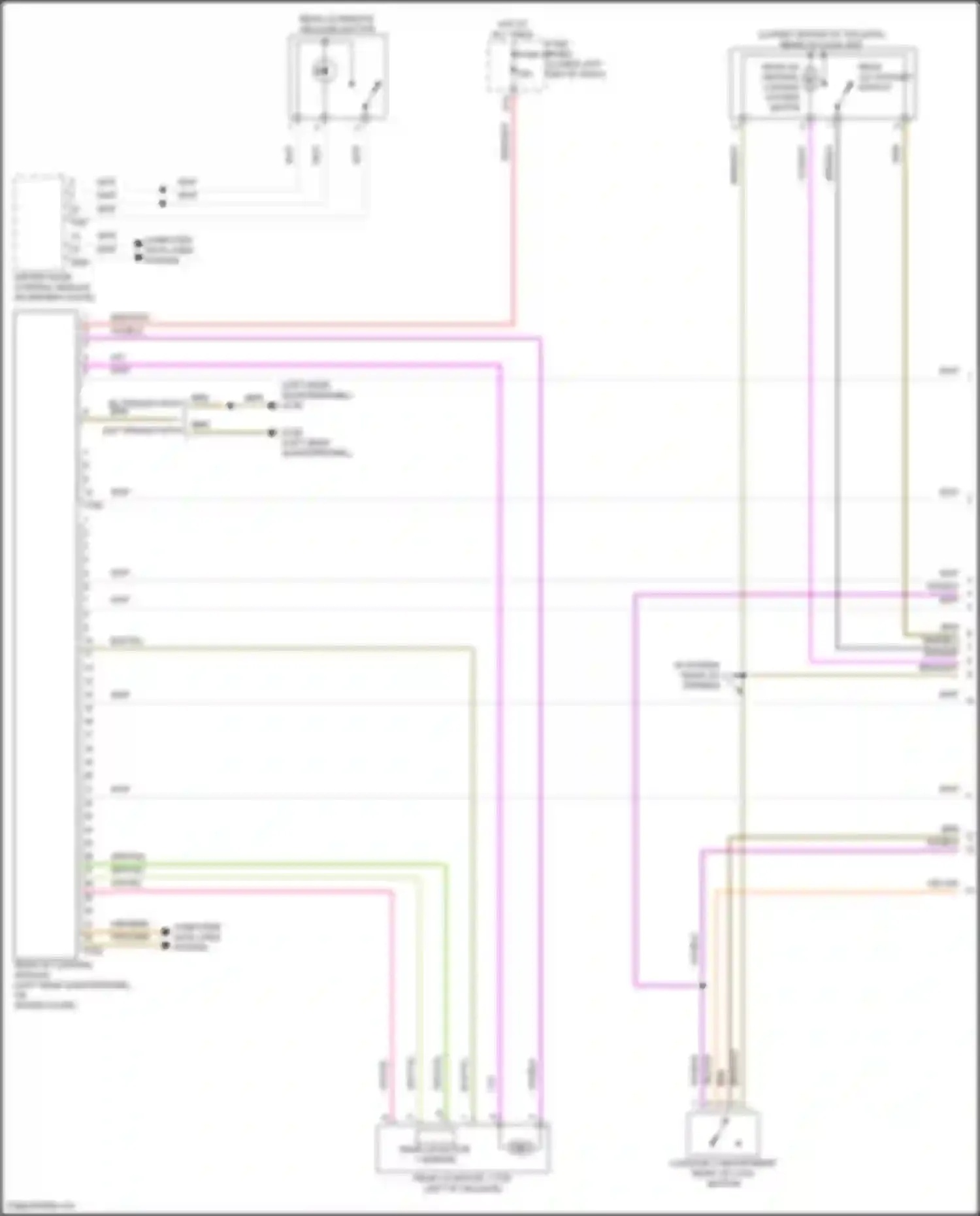 Tiguan Volkswagen II facelift (2020-2024): Trunk & fuel door release circuit (1 of 3)