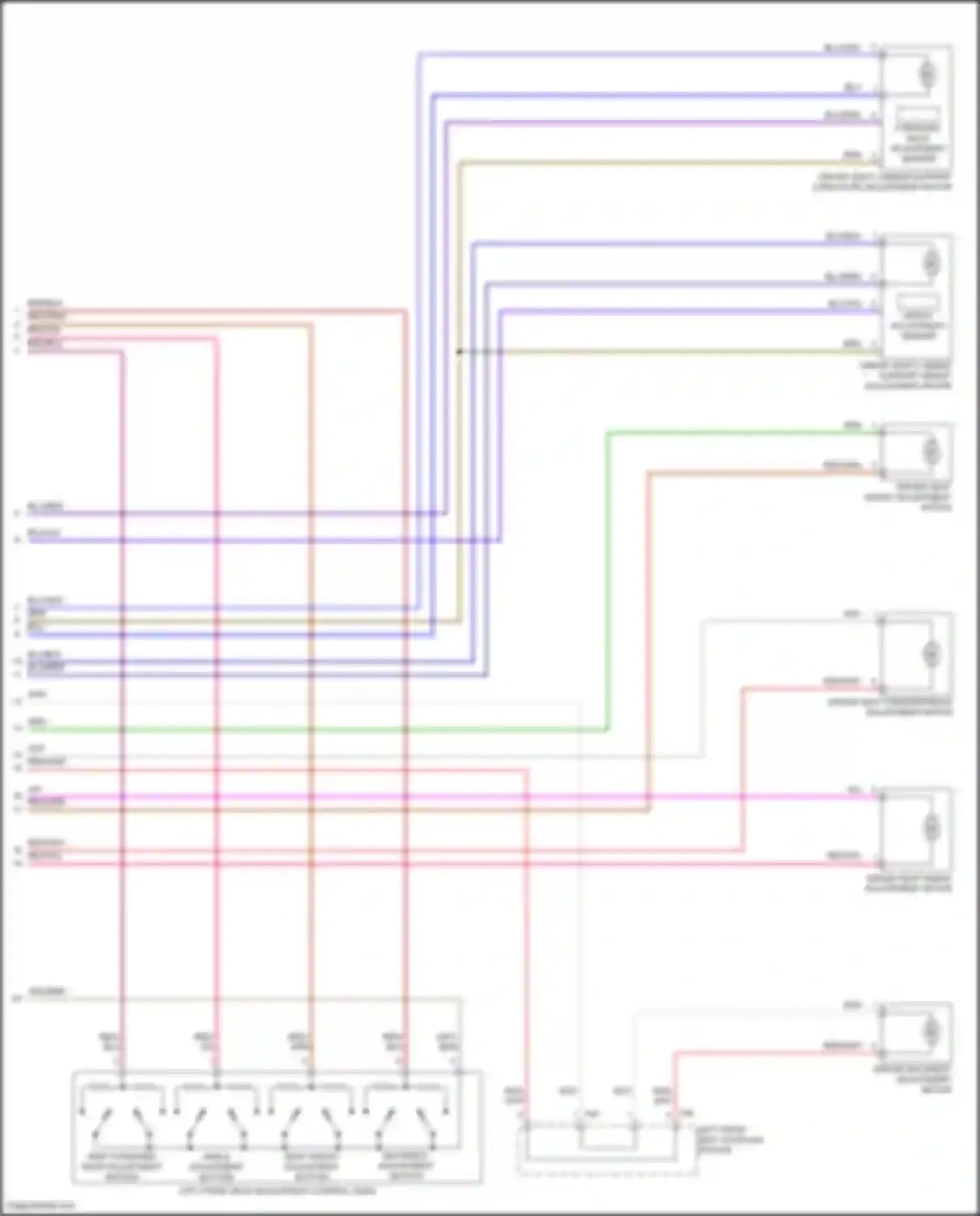 Wiring diagram angle adjustment button for Volkswagen Tiguan II facelift (2020-2024) (2 of 3)