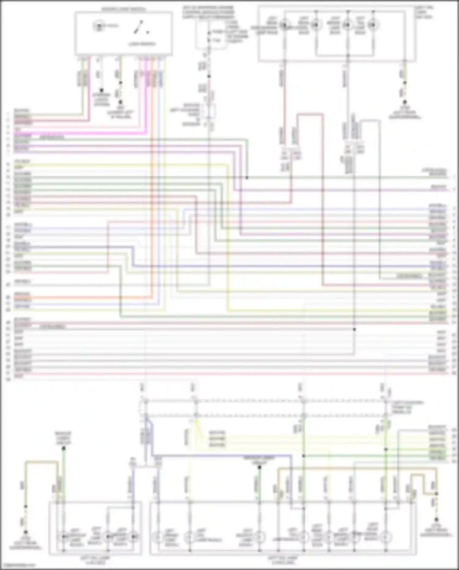 Wiring diagram backup lamps circuit for Volkswagen Tiguan II facelift (2020-2024) (1 of 3)