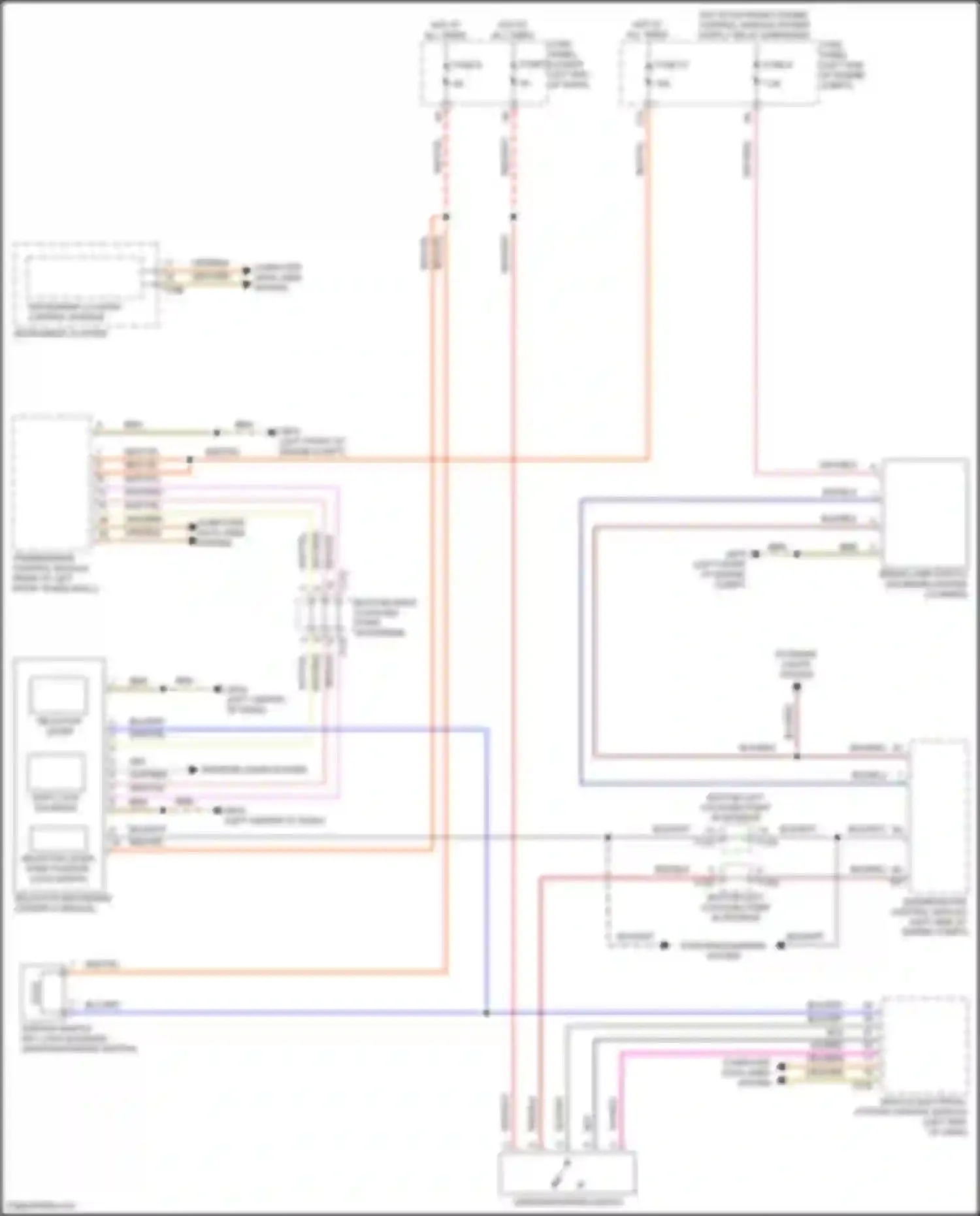 Wiring diagram bottom left coupling point in interior for Volkswagen Tiguan II facelift (2020-2024) (30 of 39)