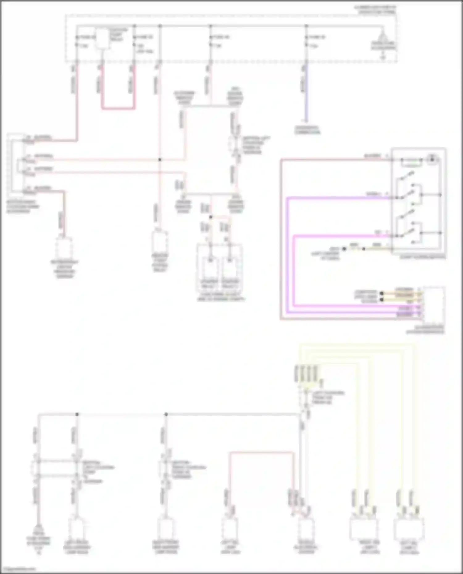 Wiring diagram bottom right coupling point in interior for Volkswagen Tiguan II facelift (2020-2024) (8 of 18)