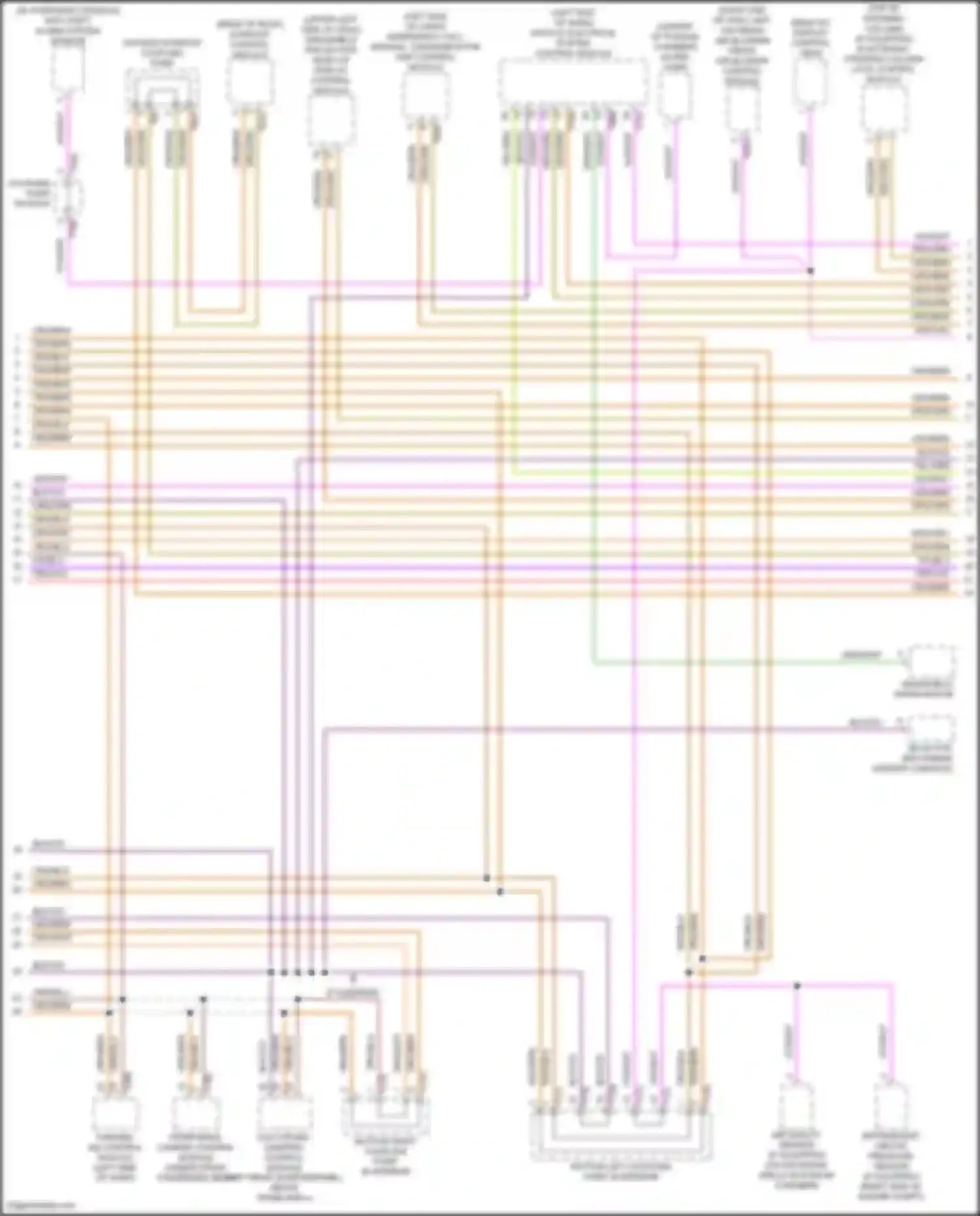 Wiring diagram bottom right coupling point in interior for Volkswagen Tiguan II facelift (2020-2024) (12 of 18)