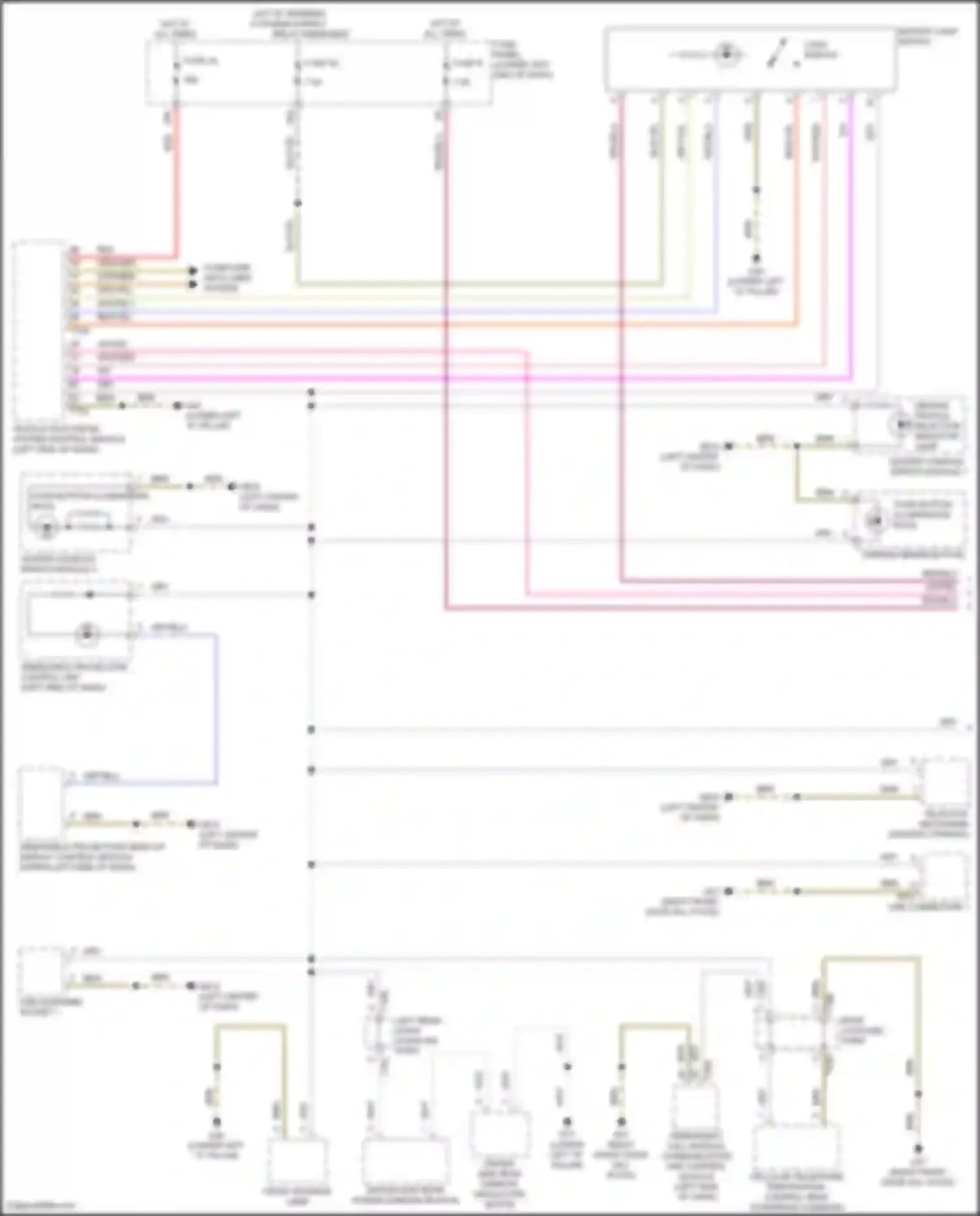 Wiring diagram center console switch module 1 for Volkswagen Tiguan II facelift (2020-2024) (3 of 4)
