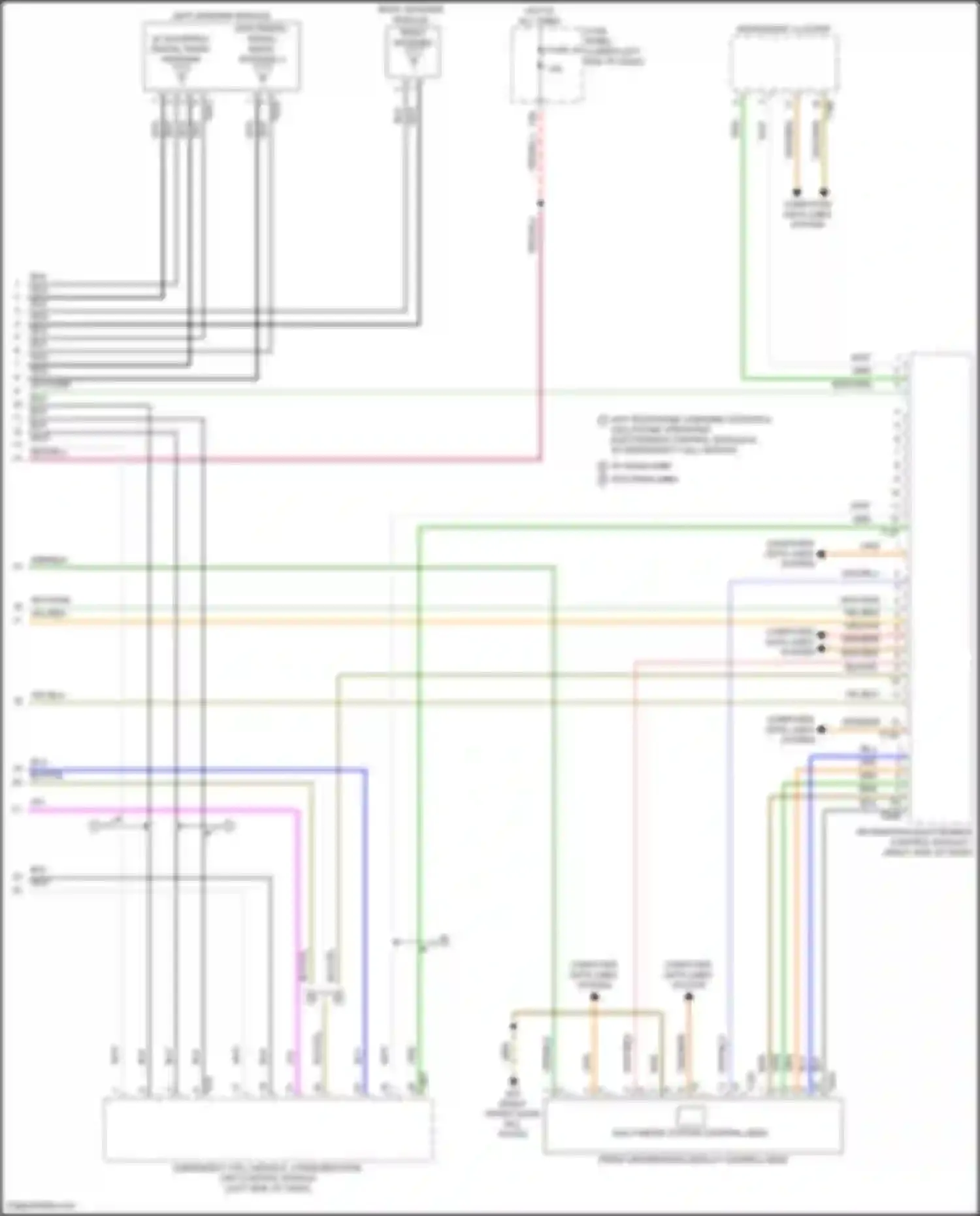 Wiring diagram emergency call module, communication unit control module for Volkswagen Tiguan II facelift (2020-2024) (5 of 12)