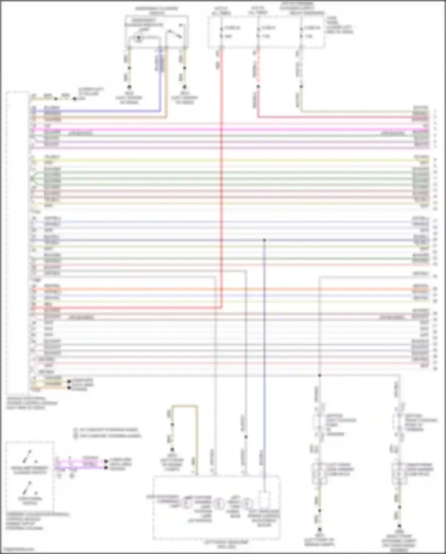 Wiring diagram emergency flasher switch for Volkswagen Tiguan II facelift (2020-2024) (1 of 2)