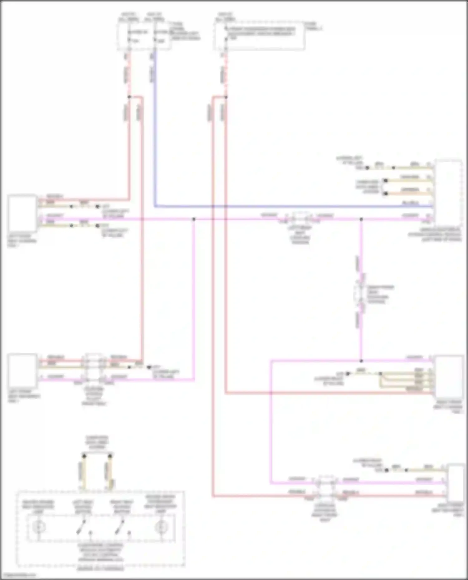 Wiring diagram front passenger power seat adjustment circuit breaker 1 for Volkswagen Tiguan II facelift (2020-2024) (3 of 3)
