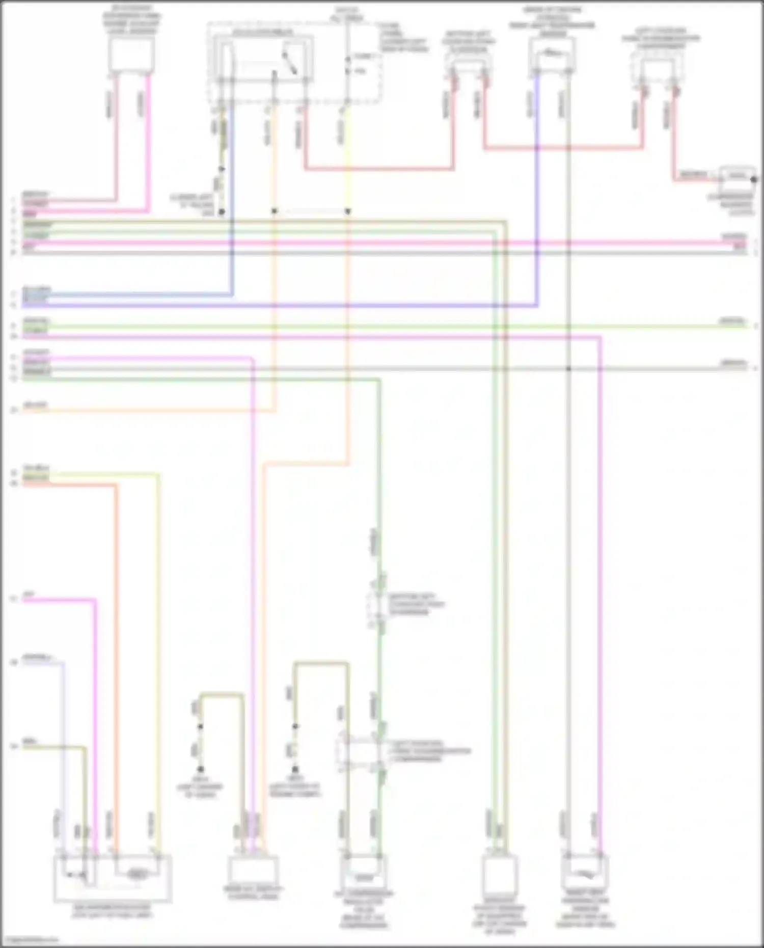 Wiring diagram left coupling point in engine/motor compartment for Volkswagen Tiguan II facelift (2020-2024) (1 of 14)