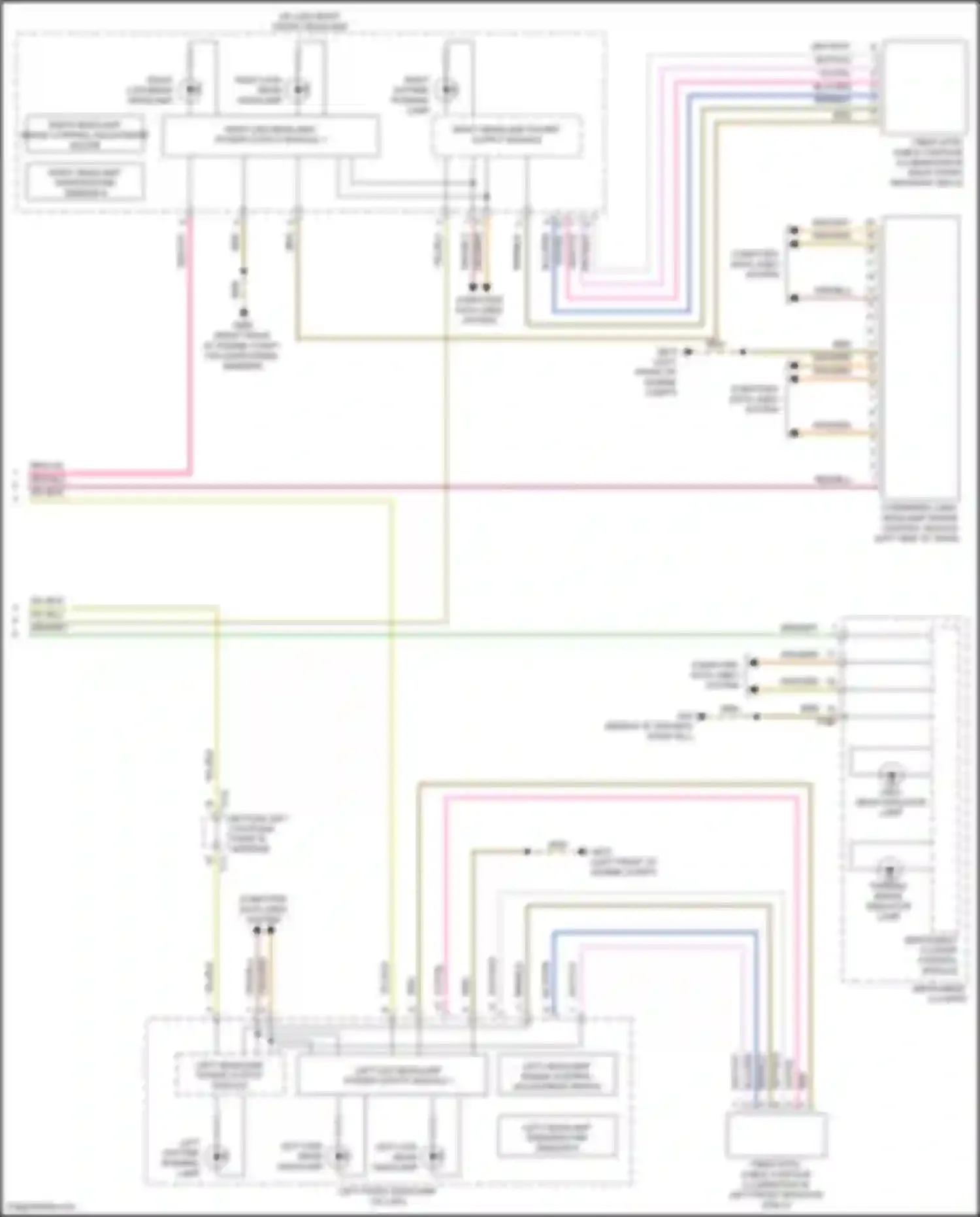 Wiring diagram left headlamp power output module for Volkswagen Tiguan II facelift (2020-2024) (2 of 2)