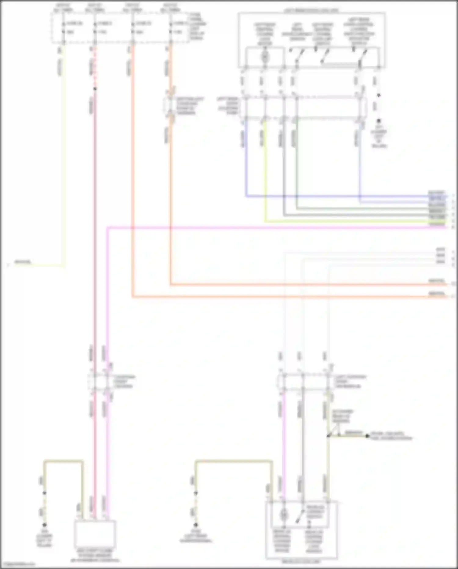 Wiring diagram left rear door coupling point for Volkswagen Tiguan II facelift (2020-2024) (3 of 17)