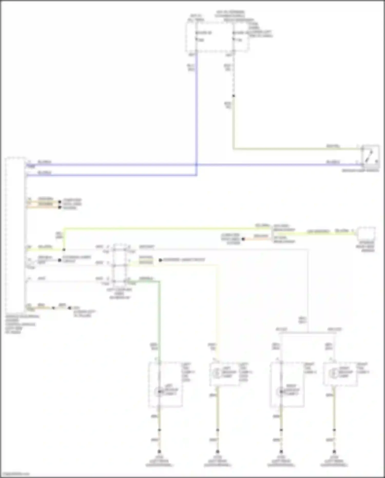 Wiring diagram left tail lamp 2 for Volkswagen Tiguan II facelift (2020-2024) (1 of 3)