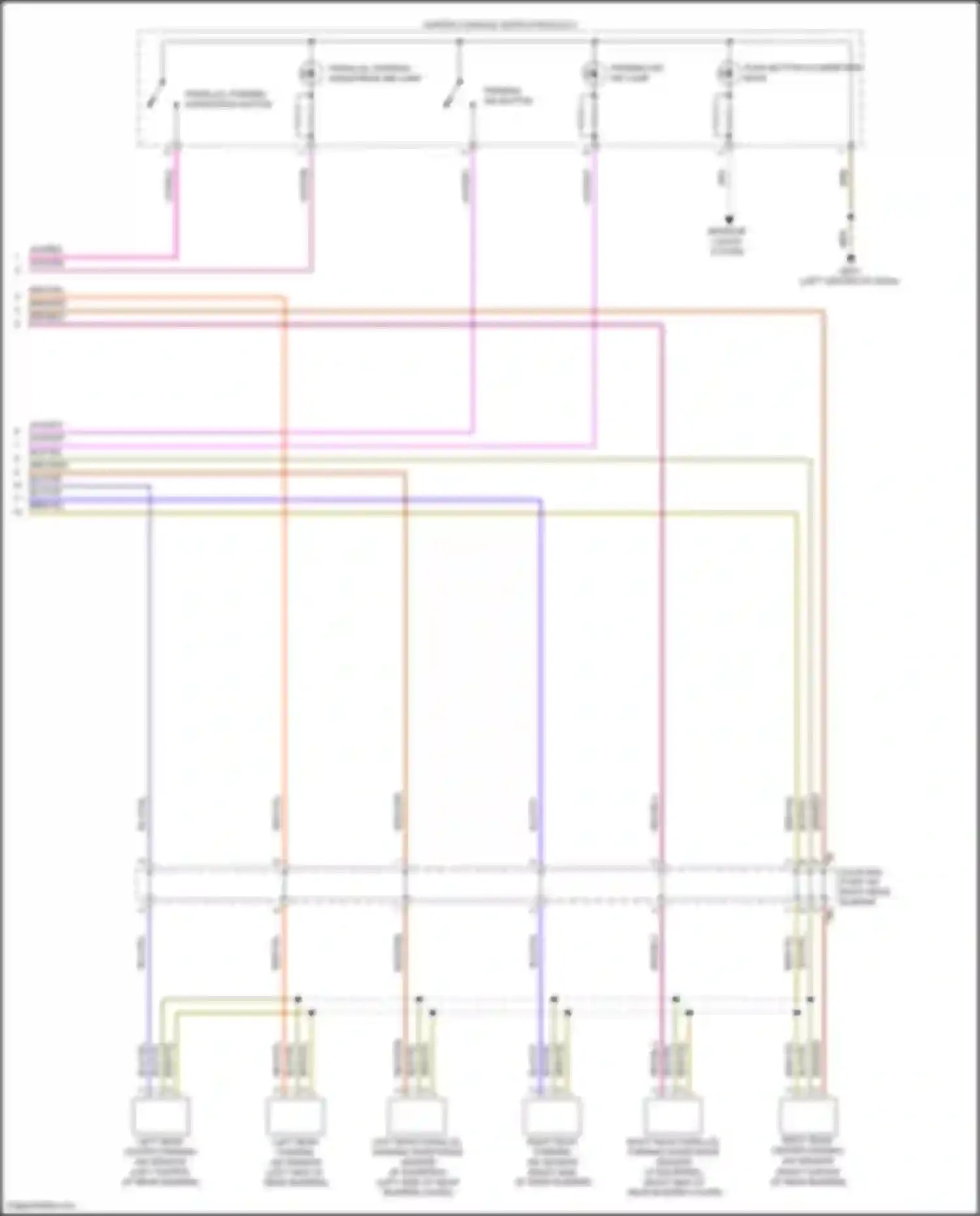 Wiring diagram parallel parking assistance button for Volkswagen Tiguan II facelift (2020-2024) (1 of 1)