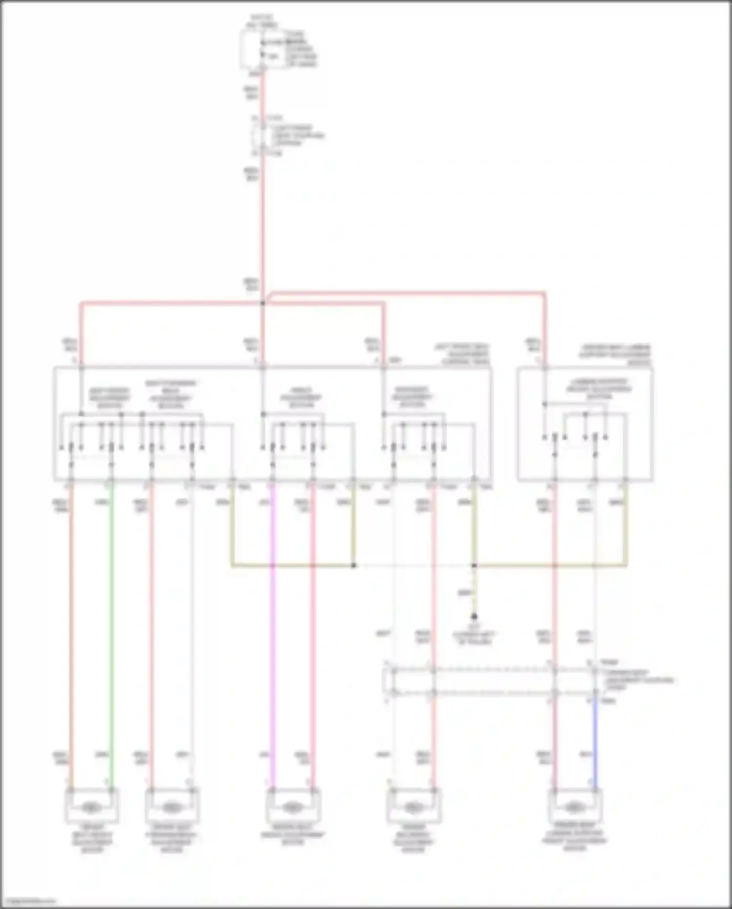 Wiring diagram seat forward/back adjustment button for Volkswagen Tiguan II facelift (2020-2024) (1 of 1)