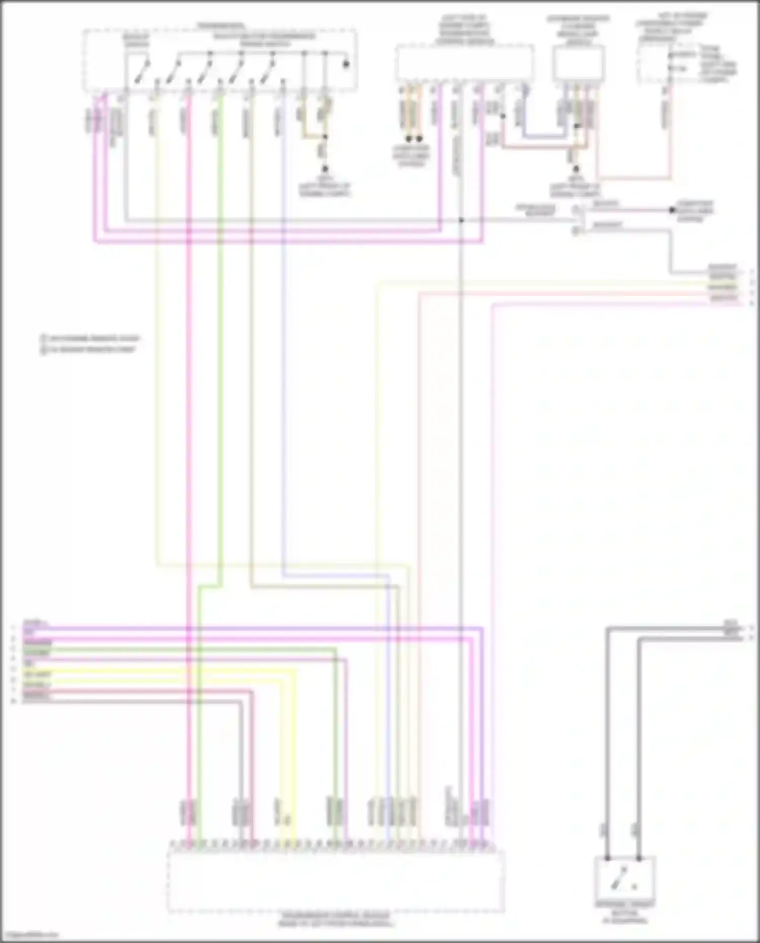 Wiring diagram tiptronic upshift button for Volkswagen Tiguan II facelift (2020-2024) (1 of 2)
