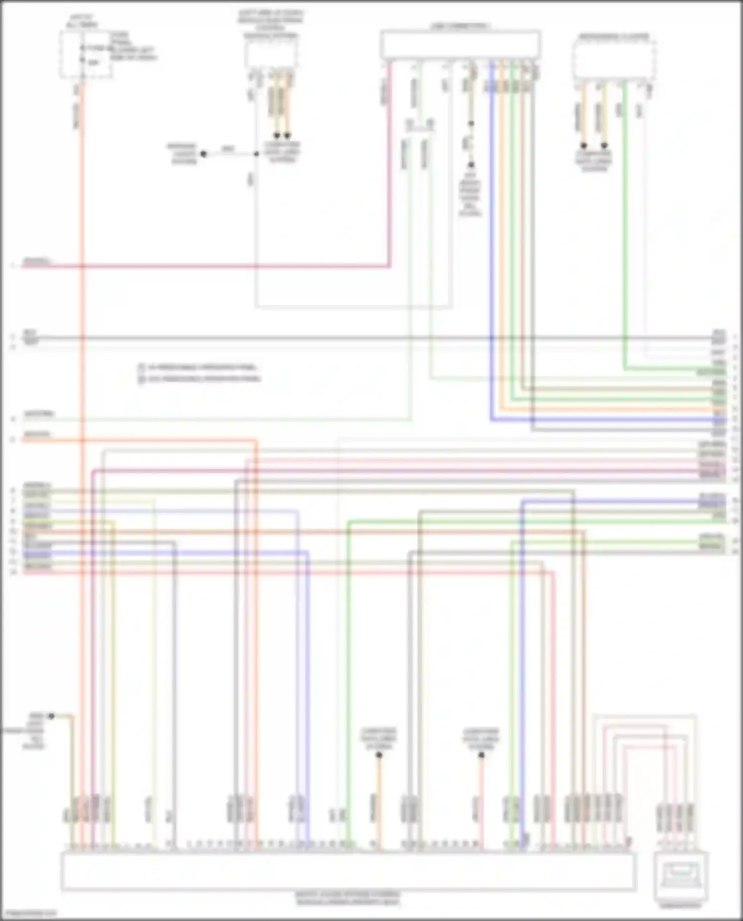 Wiring diagram vehicle electrical control module system for Volkswagen Tiguan II facelift (2020-2024) (1 of 2)