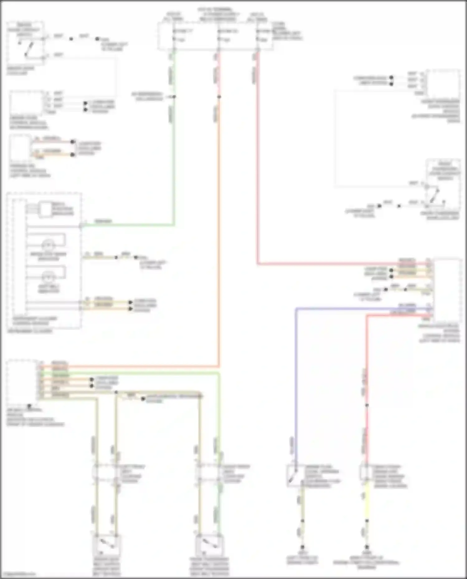 Wiring diagram w/ emergency call module for Volkswagen Tiguan II facelift (2020-2024) (1 of 2)