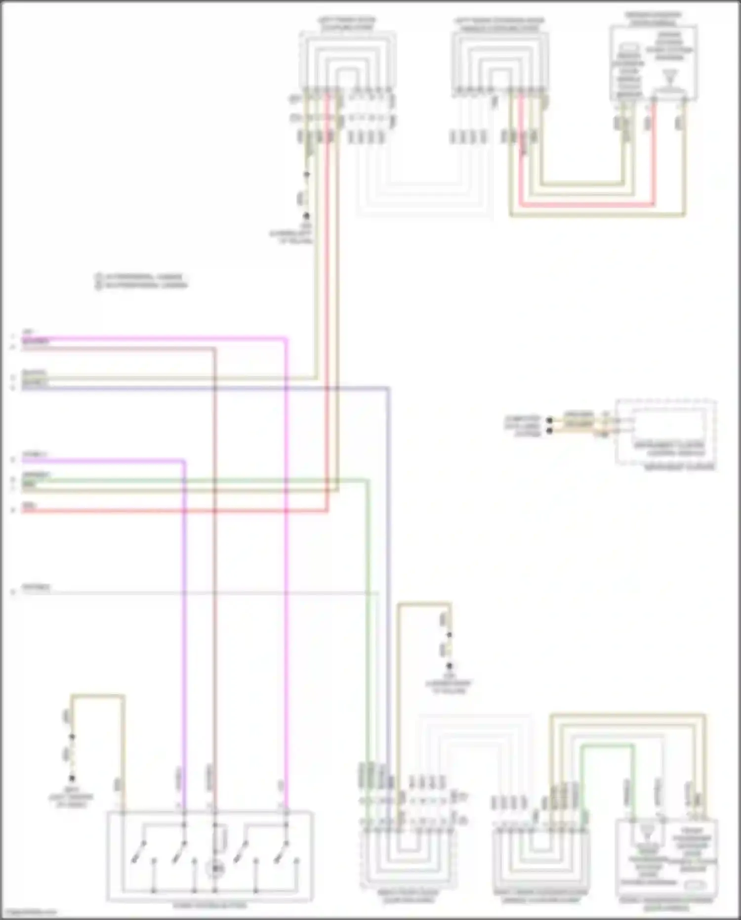 Wiring diagram w/ peripheral camera w/o peripheral camera for Volkswagen Tiguan II facelift (2020-2024) (1 of 3)