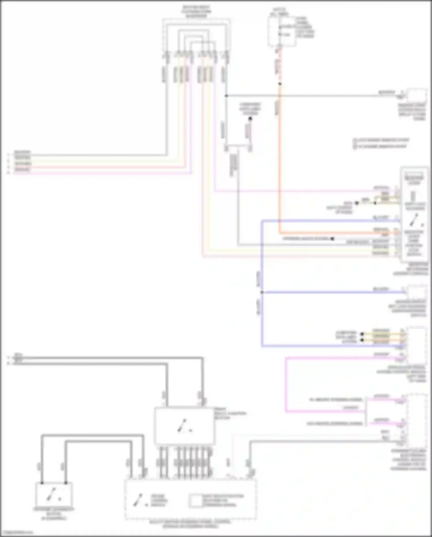 Wiring diagram w/o engine remote start for Volkswagen Tiguan II facelift (2020-2024) (2 of 6)