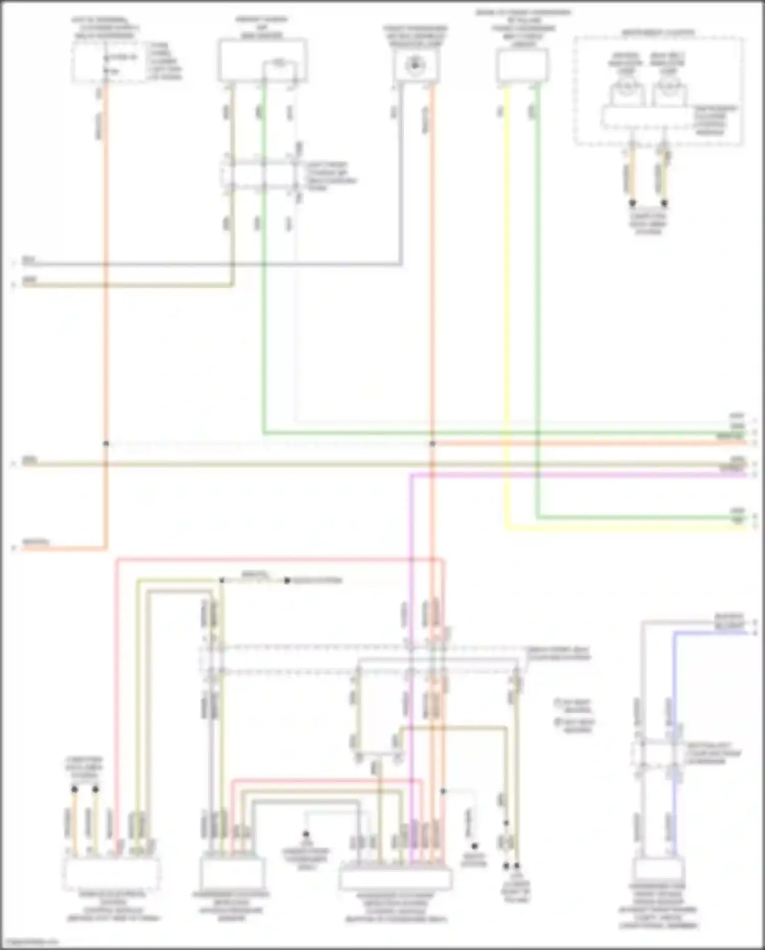 Tiguan Volkswagen II (2016-2020): Supplemental restraints circuit (2 of 3)